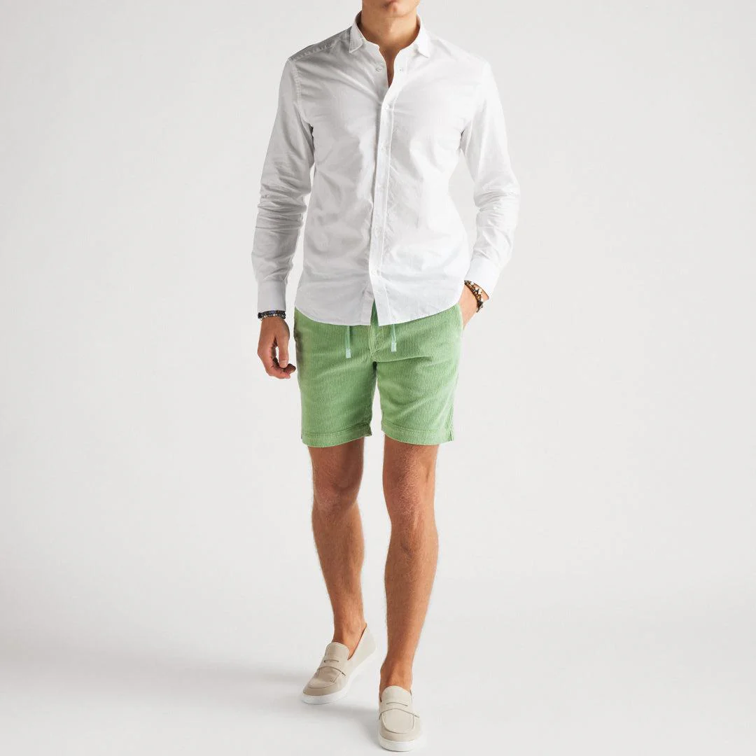 Cord Shorts Green - Image 4