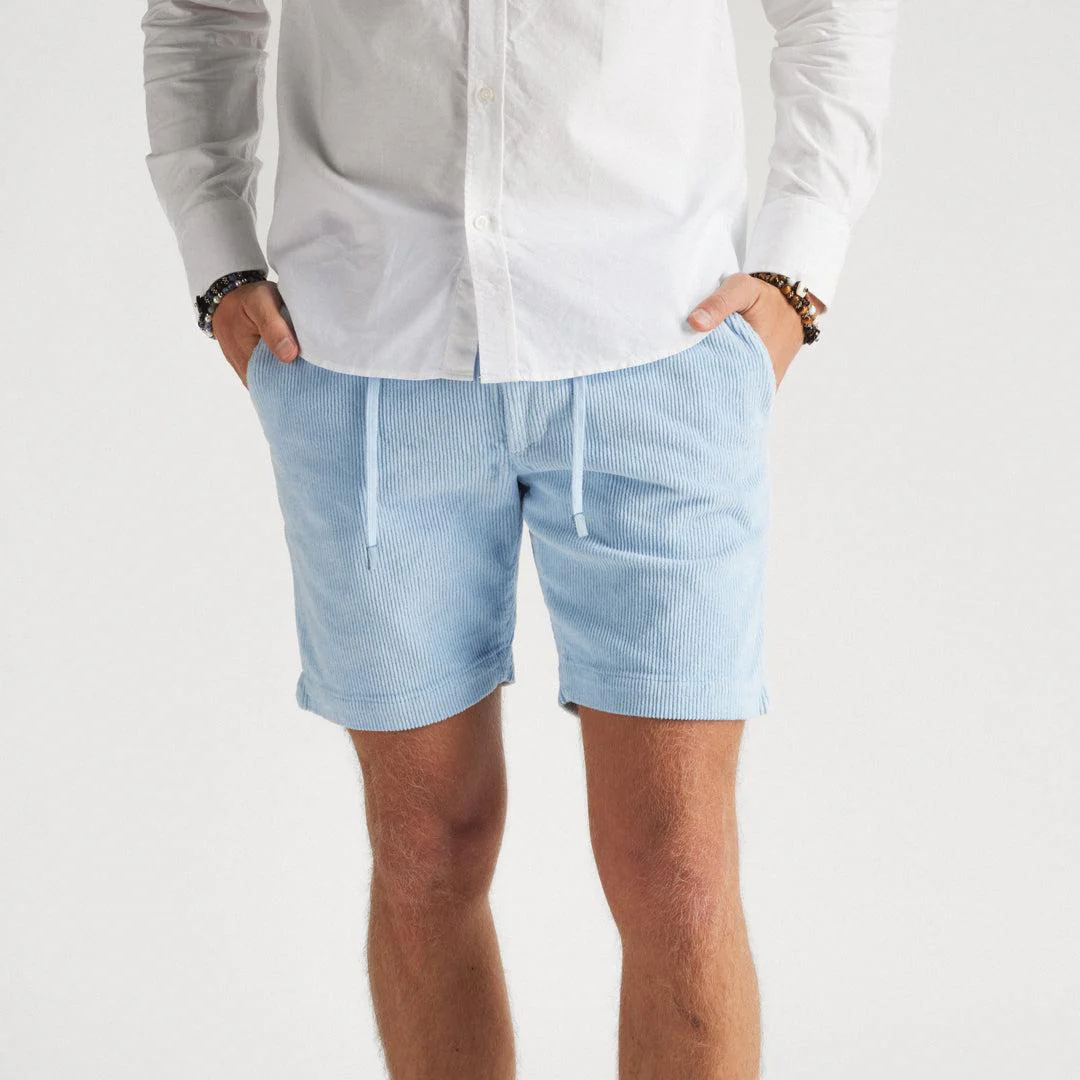 Cord Shorts Light Blue - Image 2
