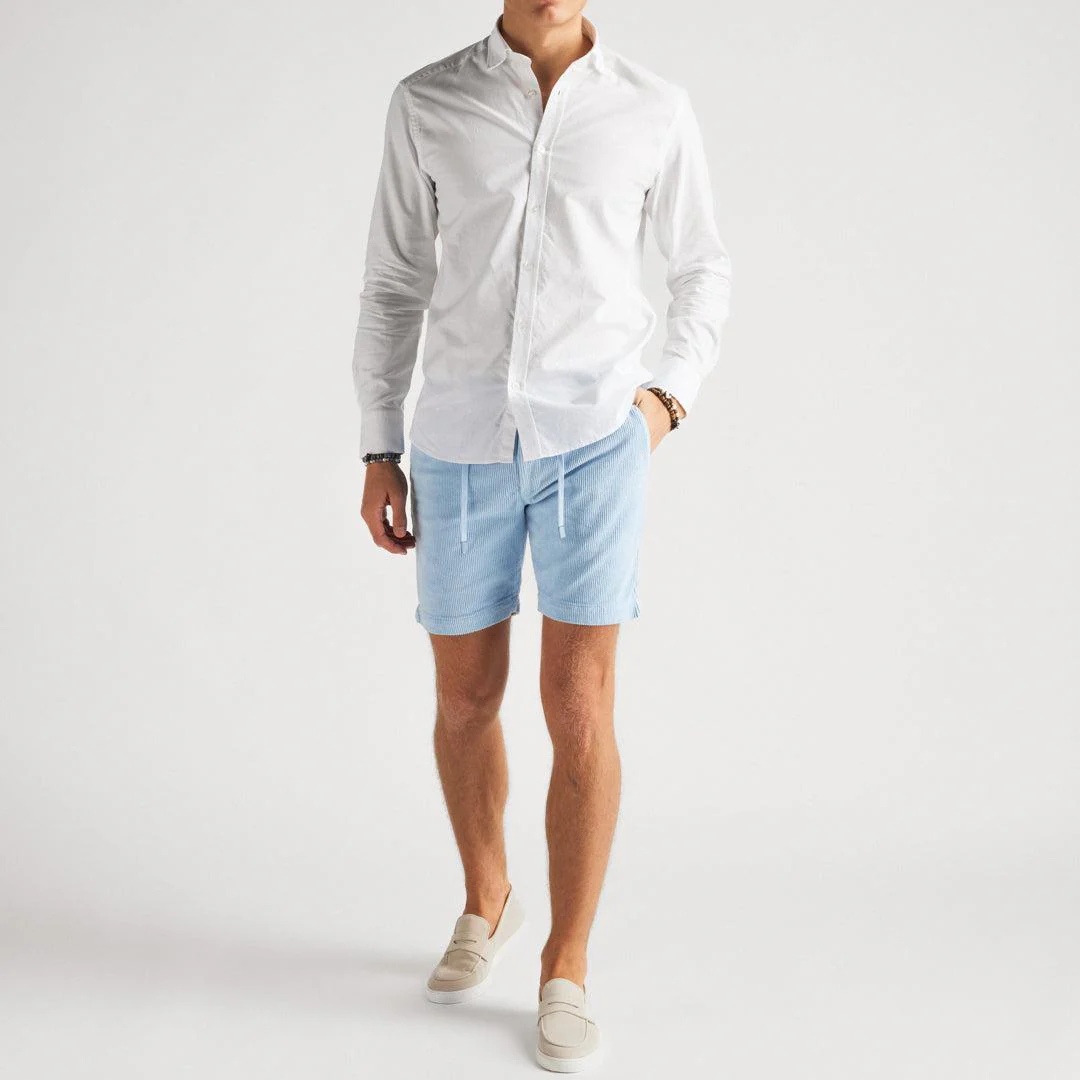 Cord Shorts Light Blue - Image 4