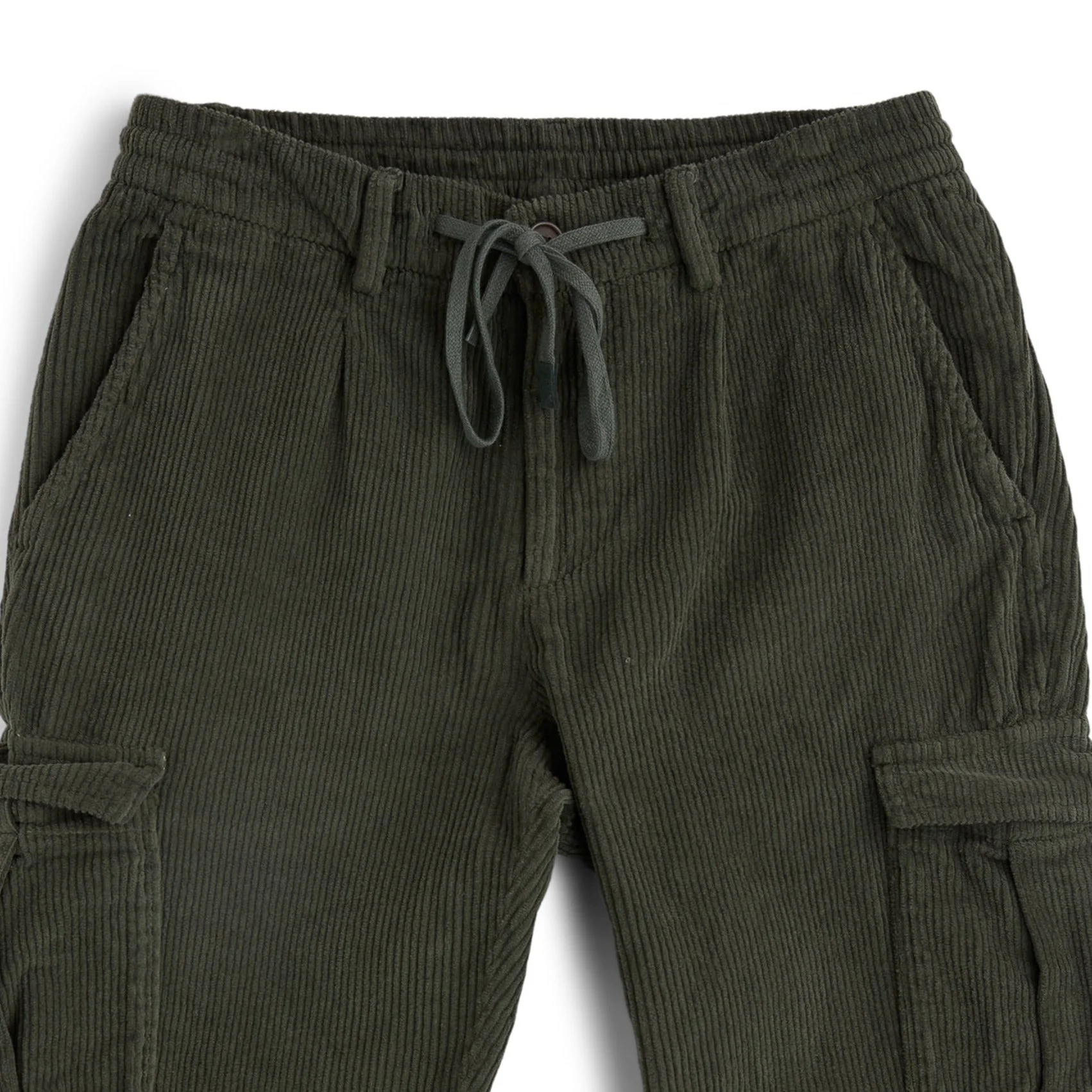 Corduroy Cargo Trousers Green - Image 3
