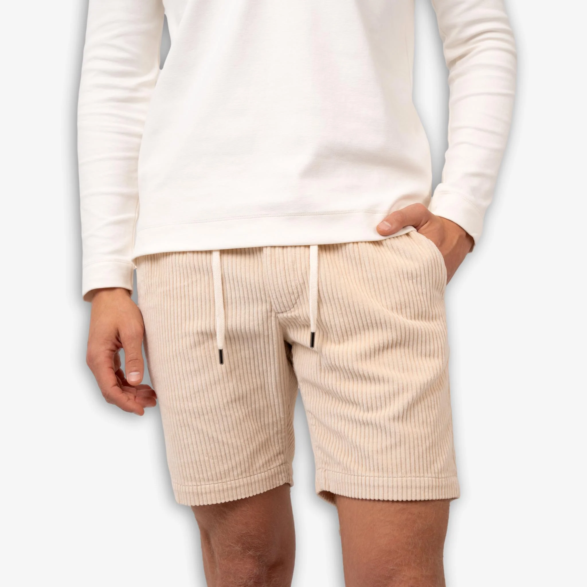 Corduroy Shorts Offwhite - Image 2