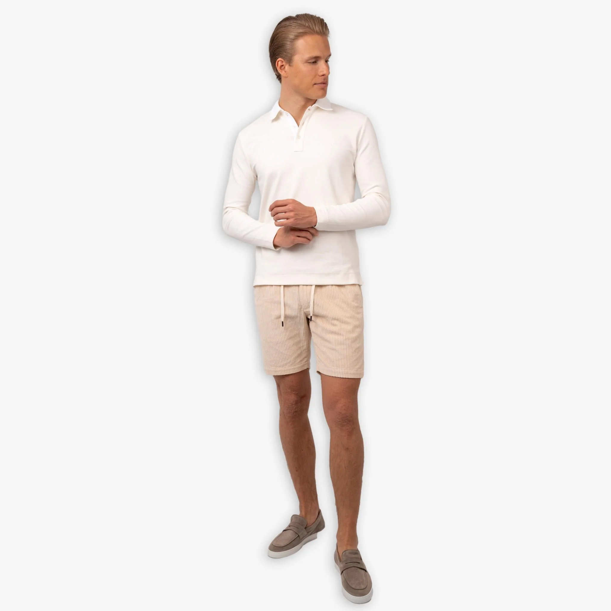 Corduroy Shorts Offwhite - Image 3