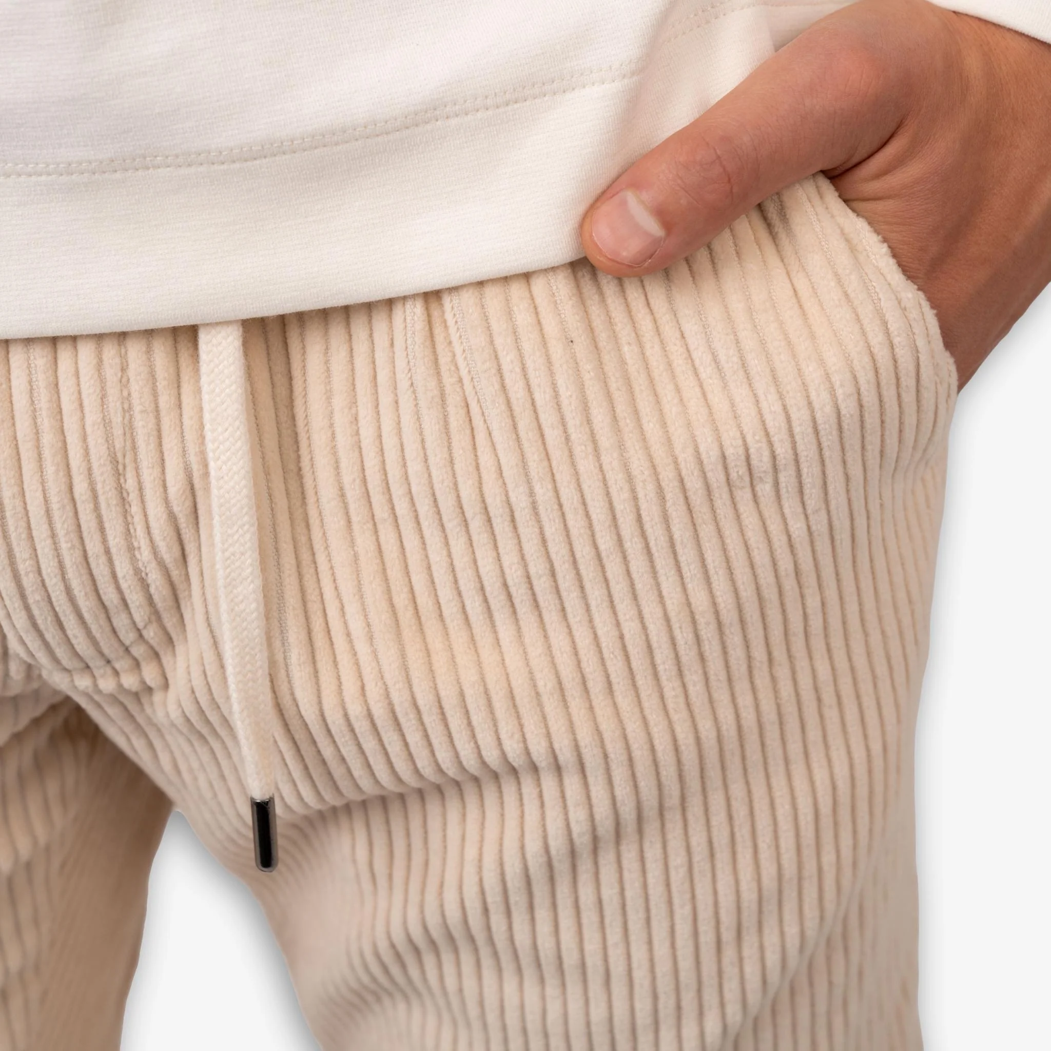 Corduroy Shorts Offwhite - Image 4