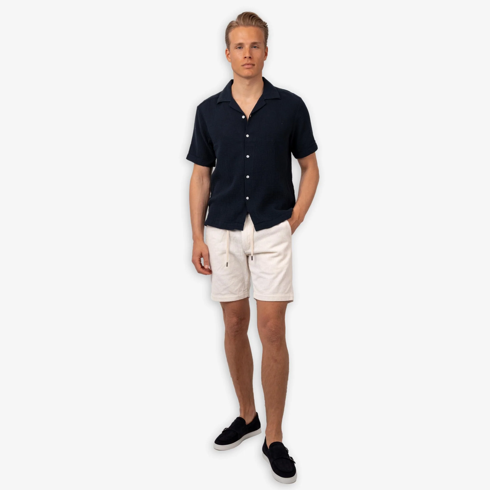 Corduroy Shorts White - Image 3