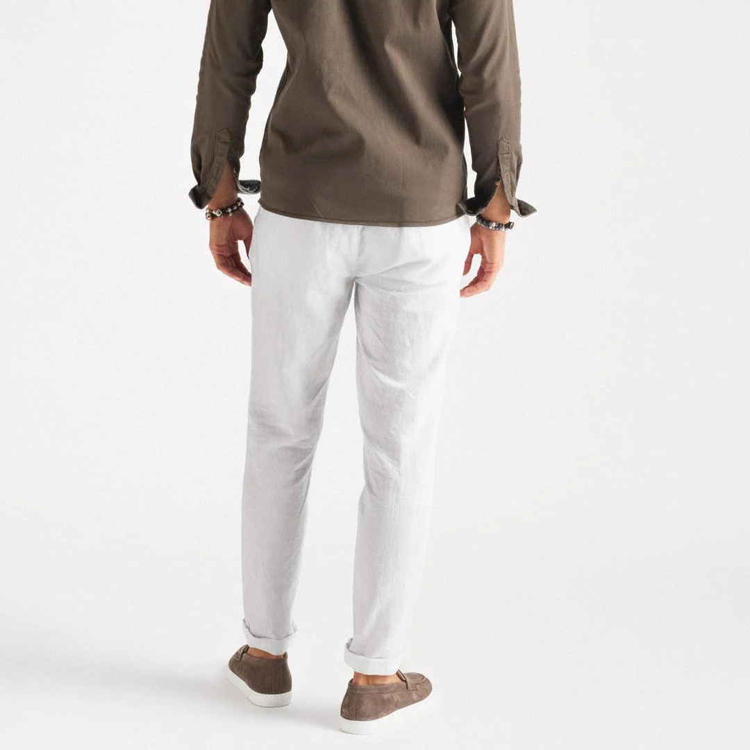 Cotton/Linen Pants White - Image 3