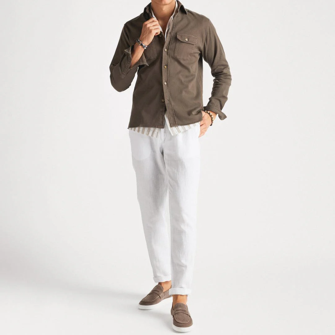 Cotton/Linen Pants White - Image 4