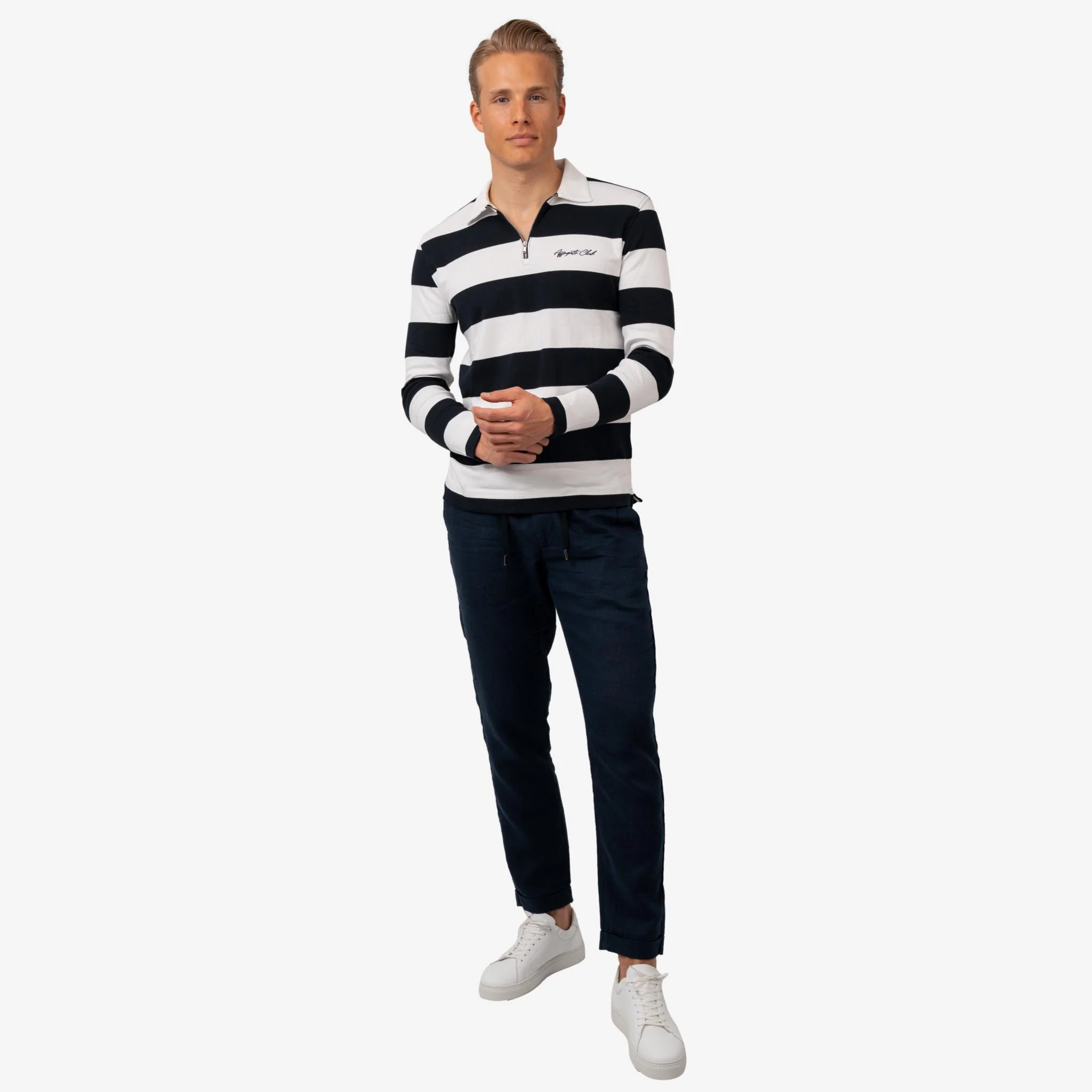 Linen Trouser Navy - Image 3