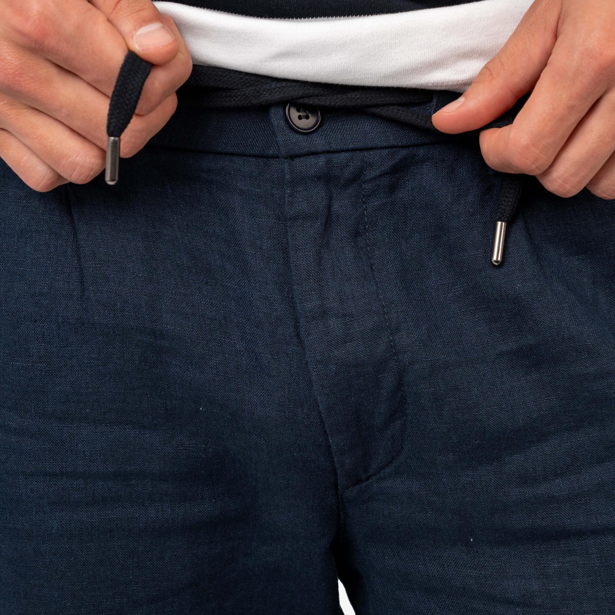 Linen Trouser Navy - Image 4