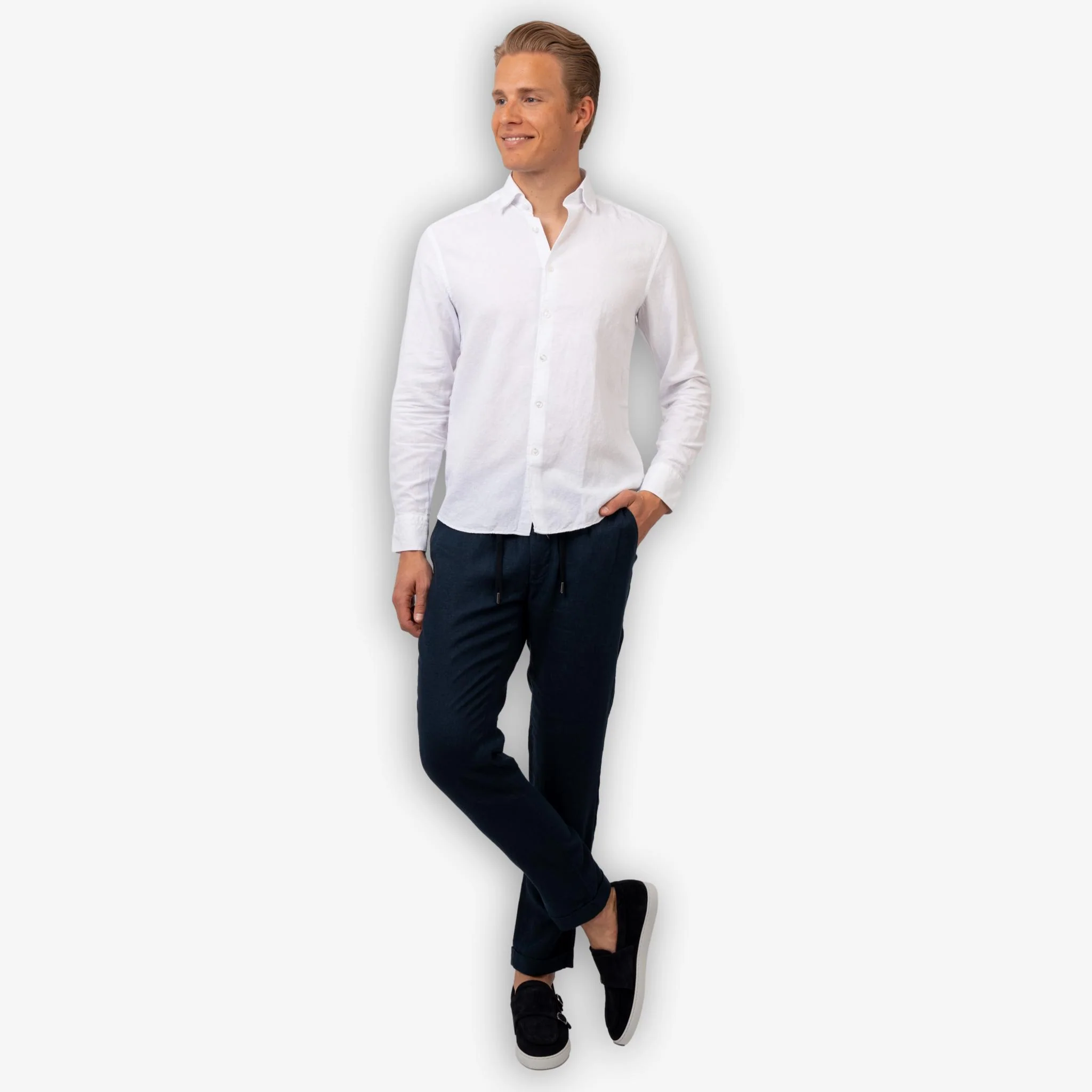 Linen Trouser Navy - Image 5