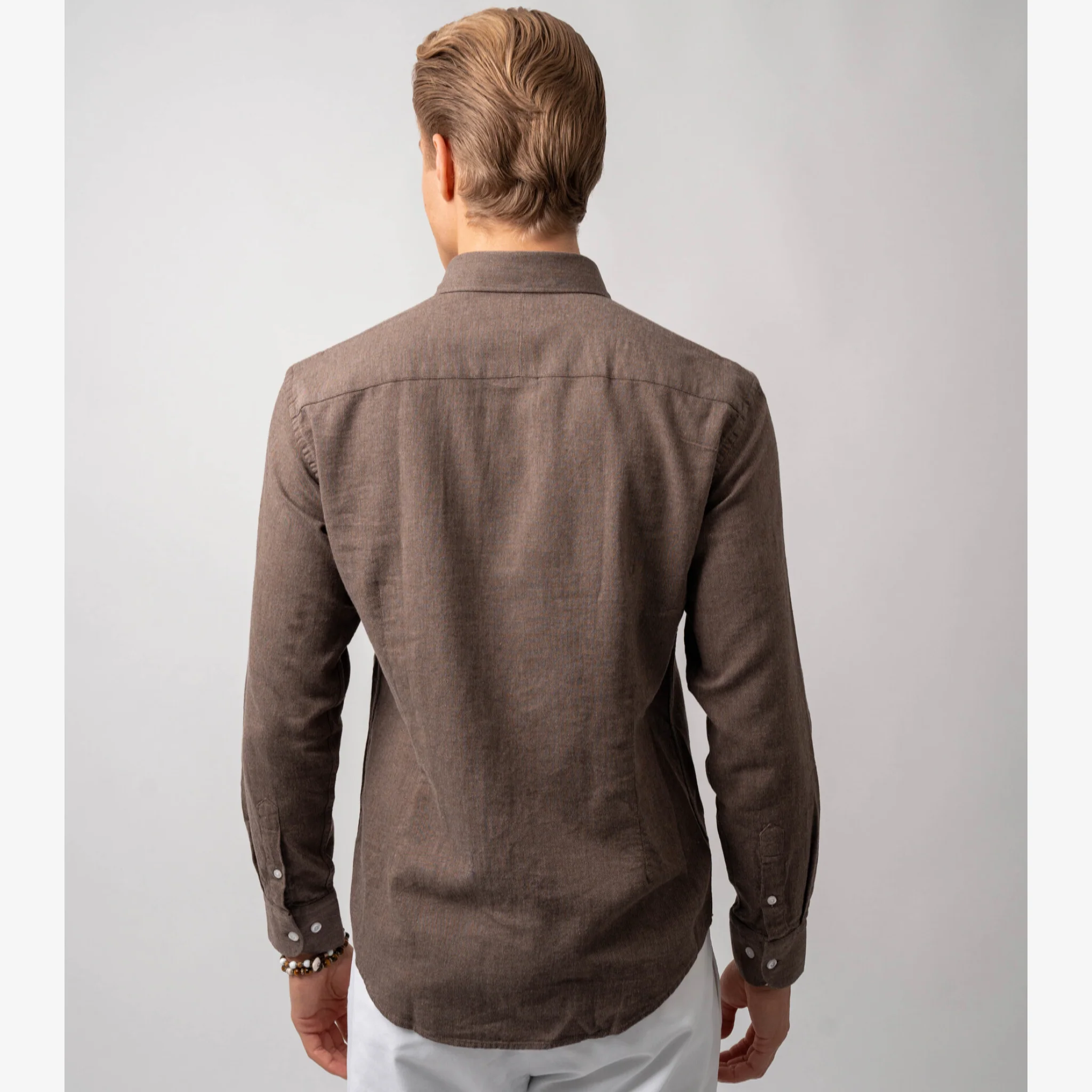 Rustic Flannel Shirt Brown - Image 3