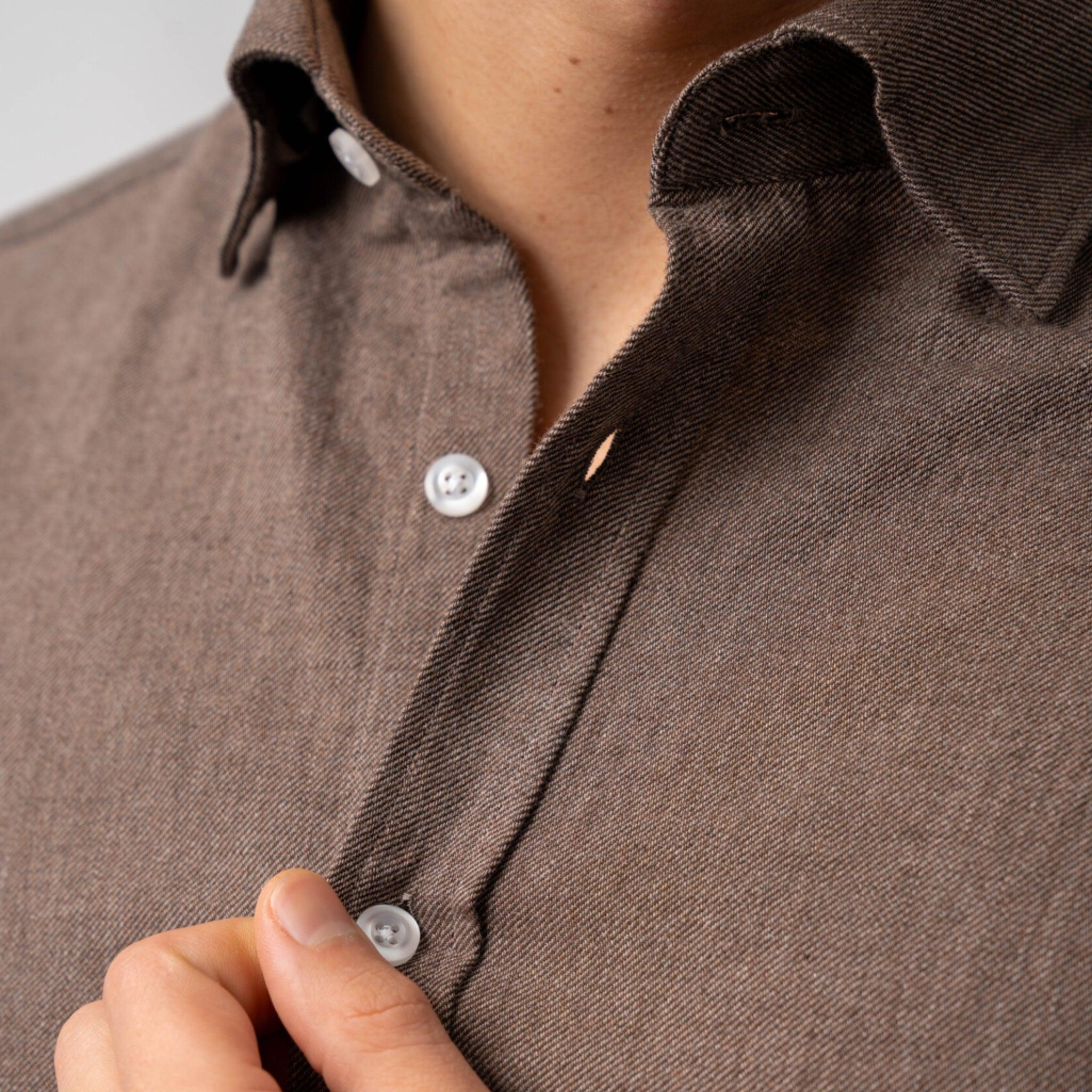 Rustic Flannel Shirt Brown - Image 5