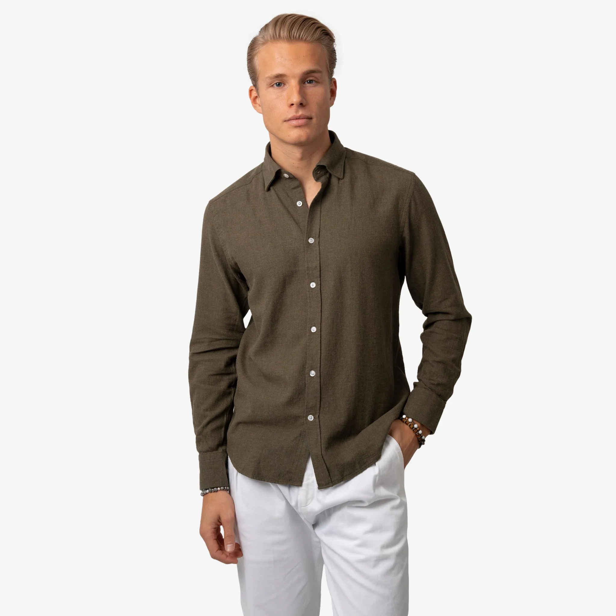 Rustic Flannel Shirt Green