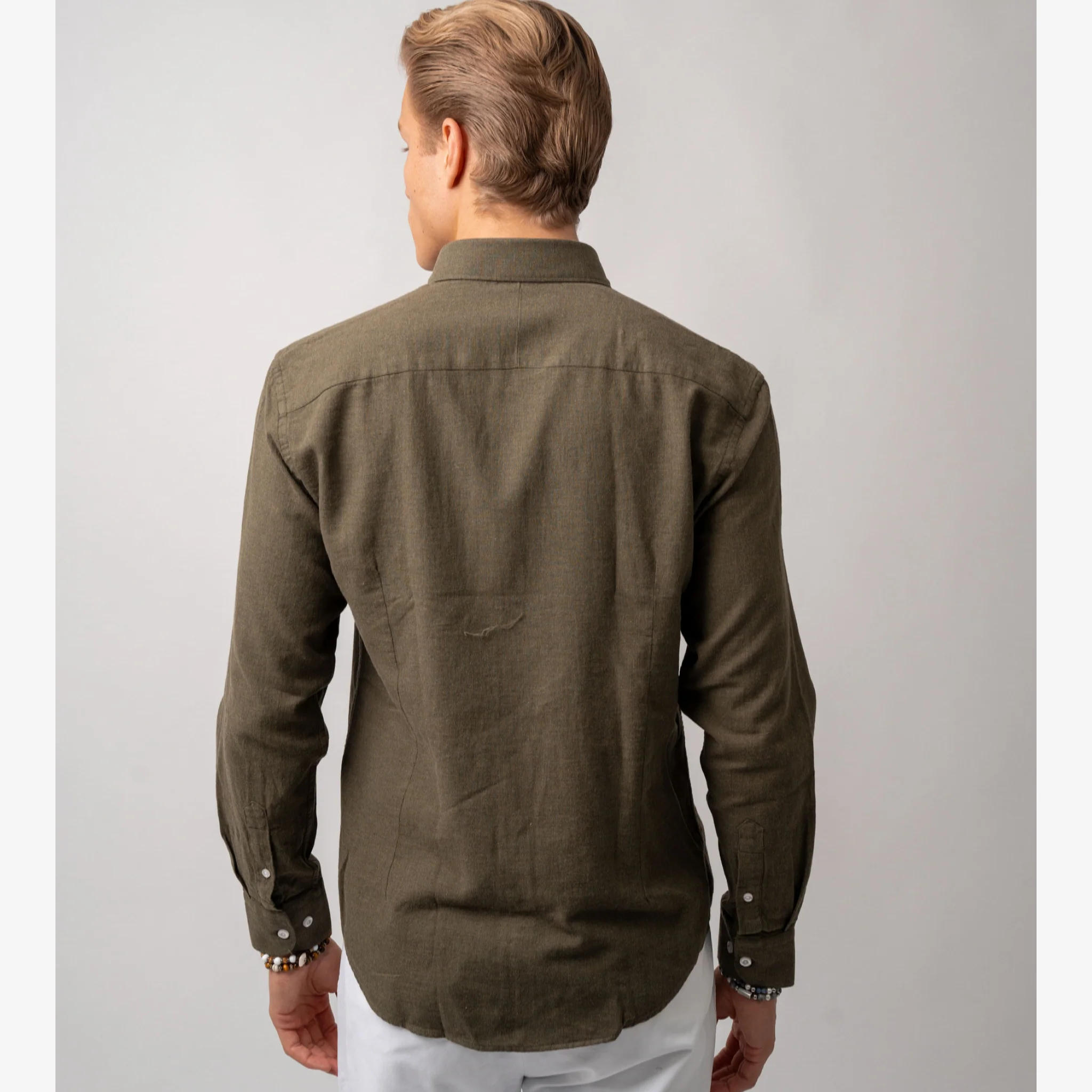 Rustic Flannel Shirt Green - Image 3