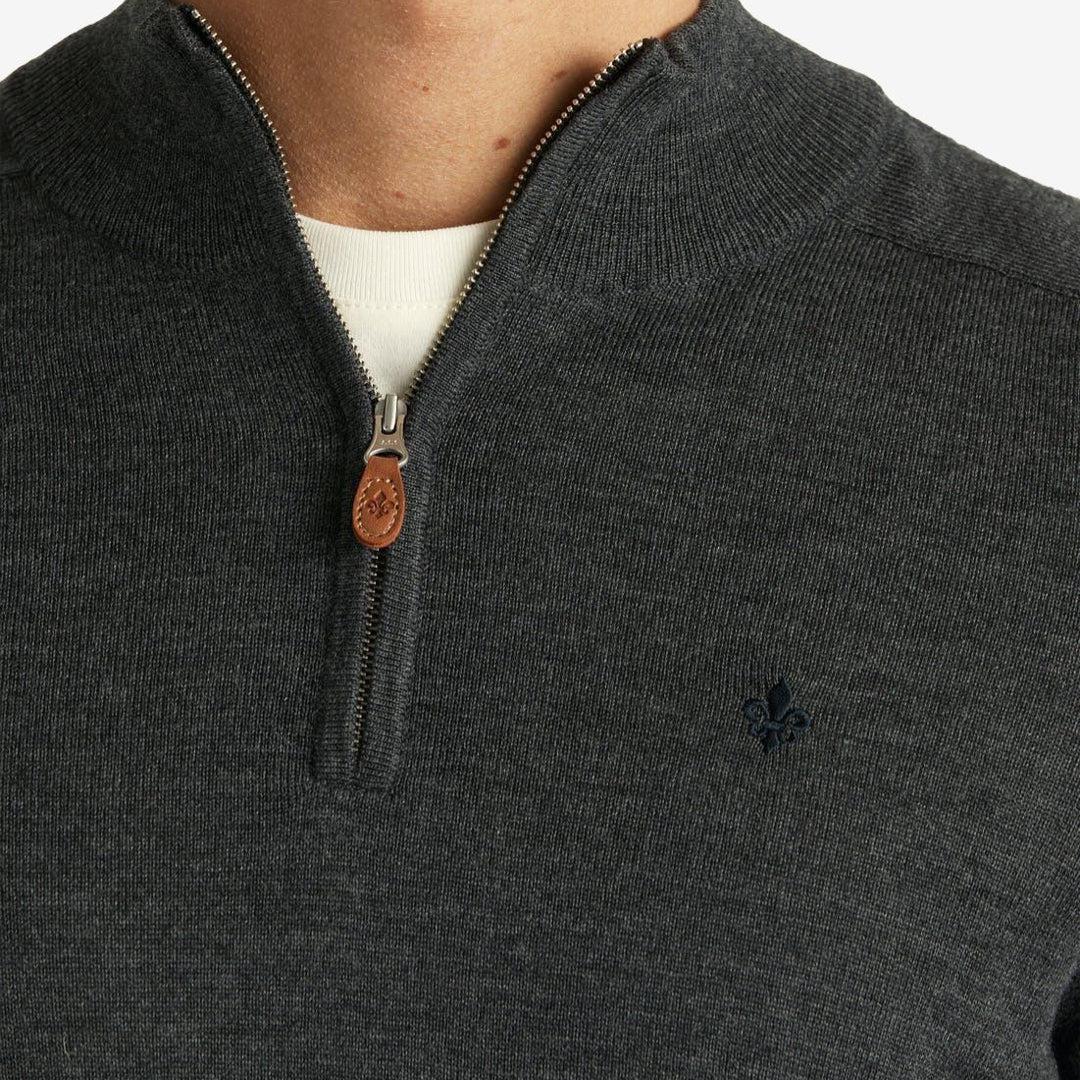 John Merino Half Zip Dark Grey - Image 4
