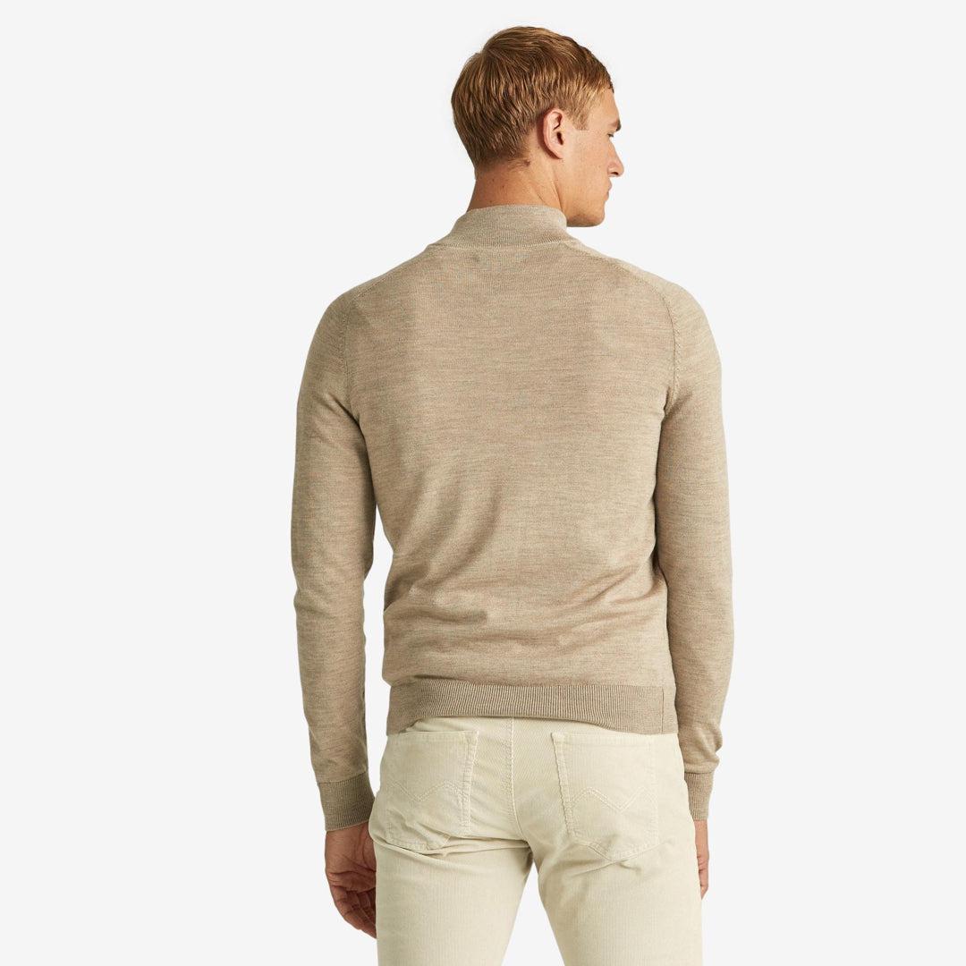 John Merino Half Zip Khaki - Image 3
