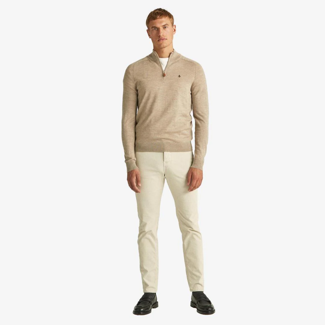 John Merino Half Zip Khaki - Image 5