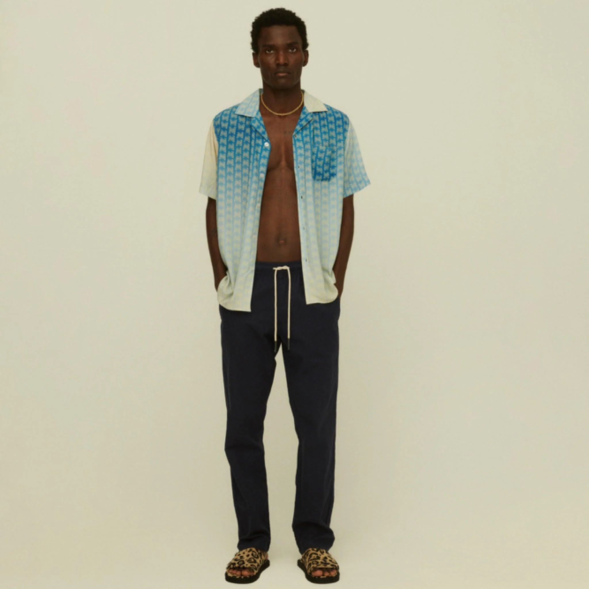 Linen Pants Navy - Image 3