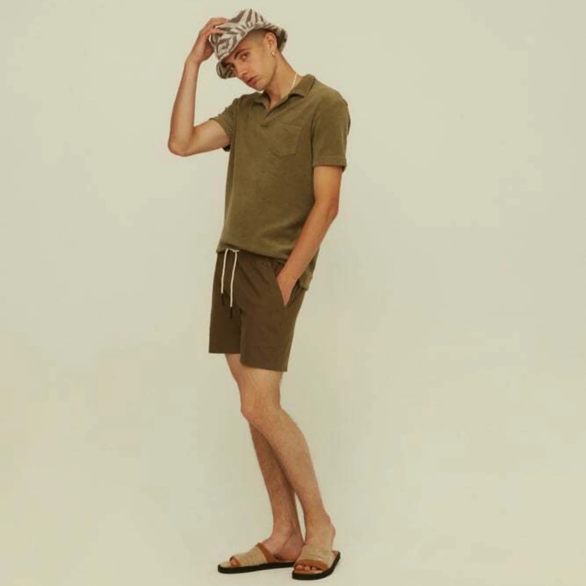 Linen Shorts Army - Image 4