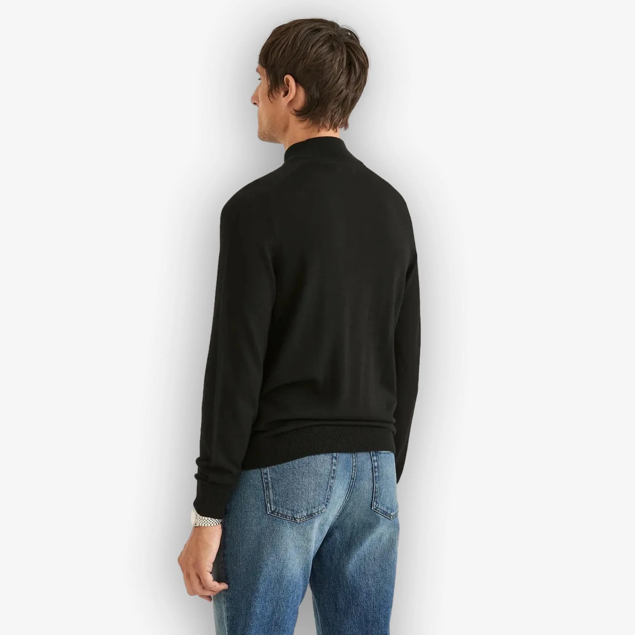 John Merino Half Zip Black - Image 3