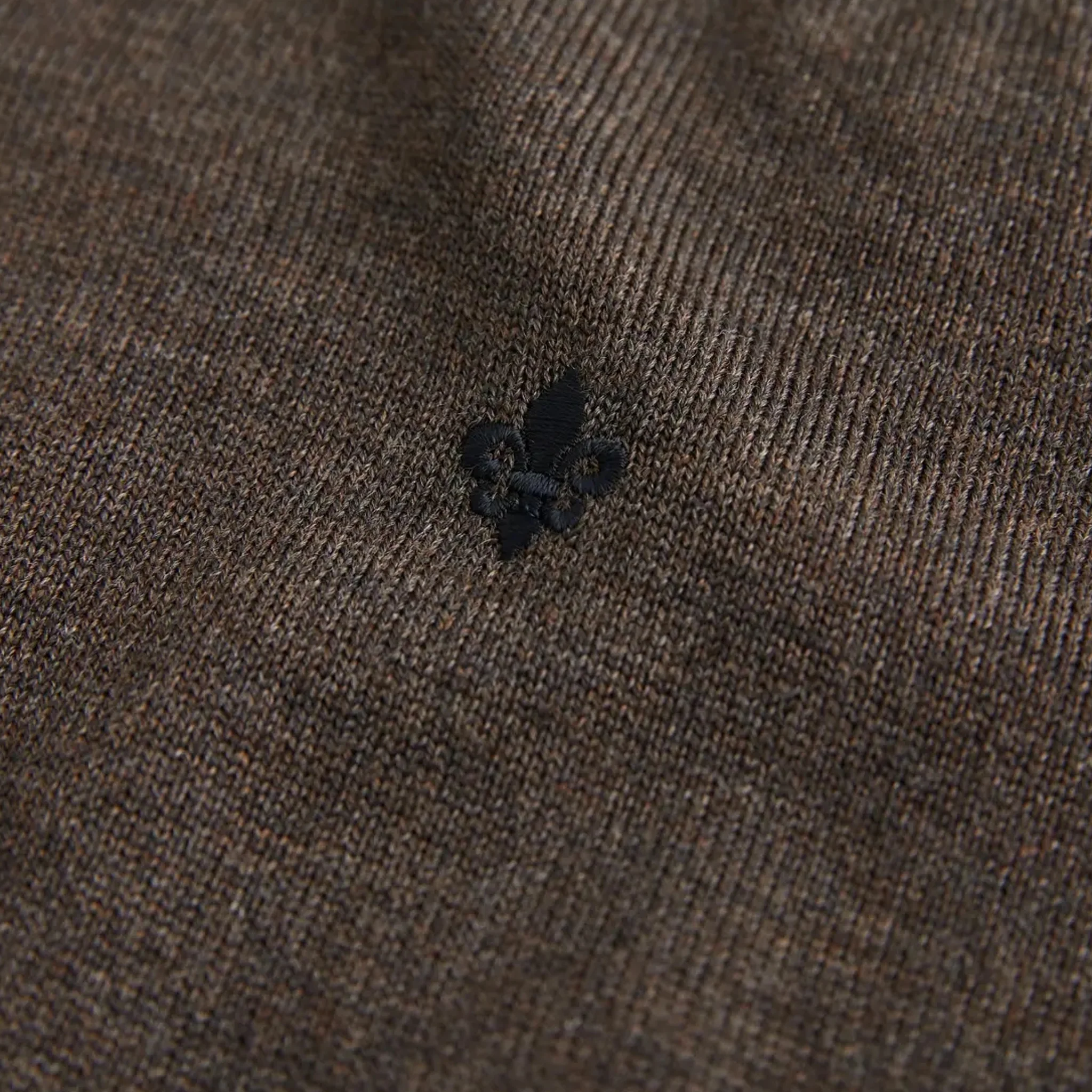 John Merino Half Zip Dark Brown - Image 5
