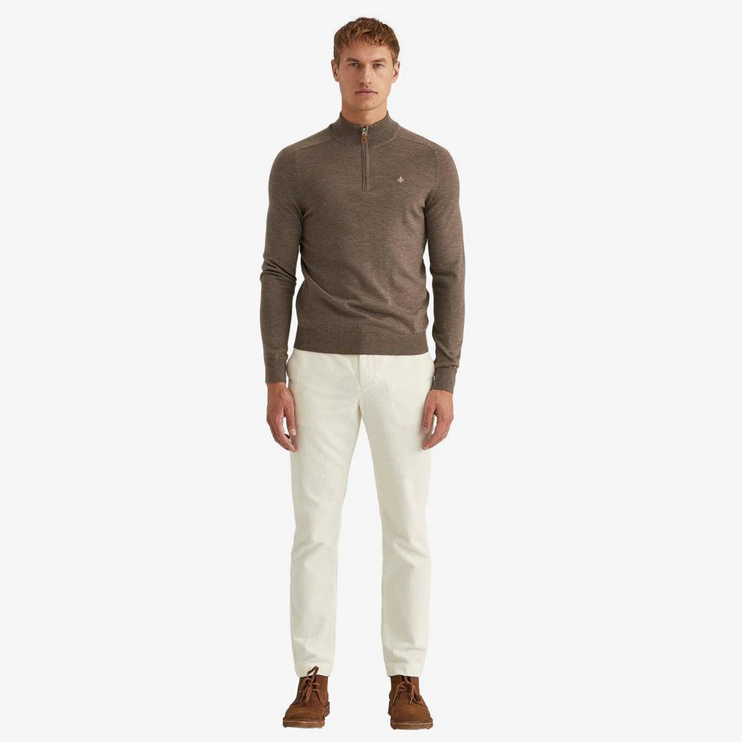John Merino Half Zip Light Brown - Image 5