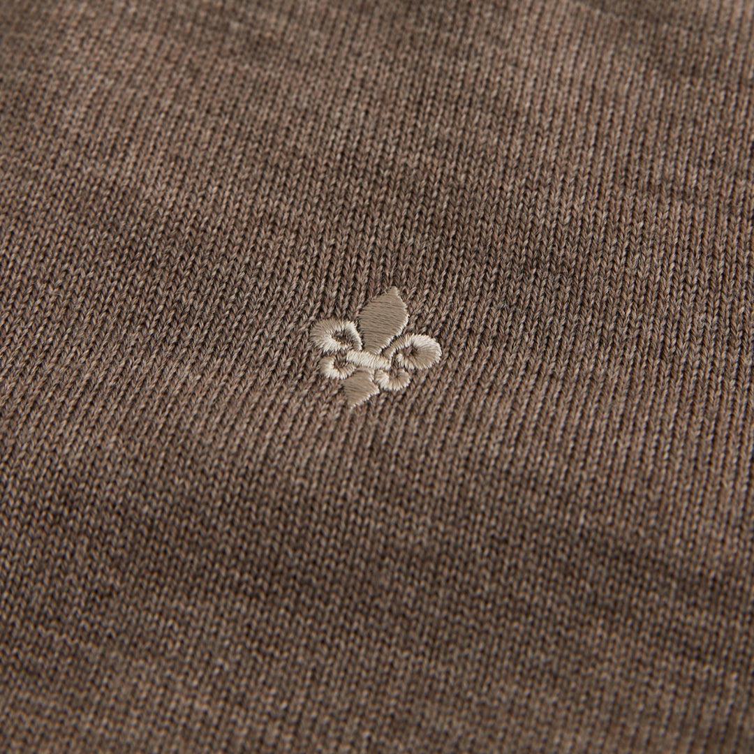 John Merino Half Zip Light Brown - Image 6