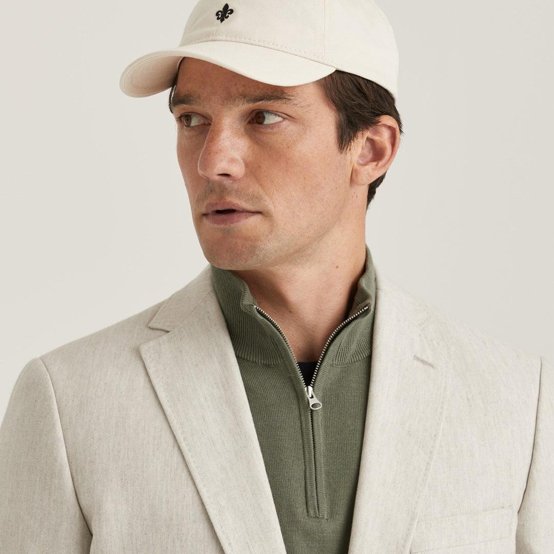 Archie Linen Suit Jacket Khaki - Image 4