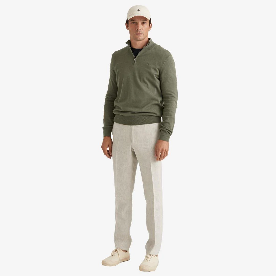 Archie Linen Suit Jacket Khaki - Image 6