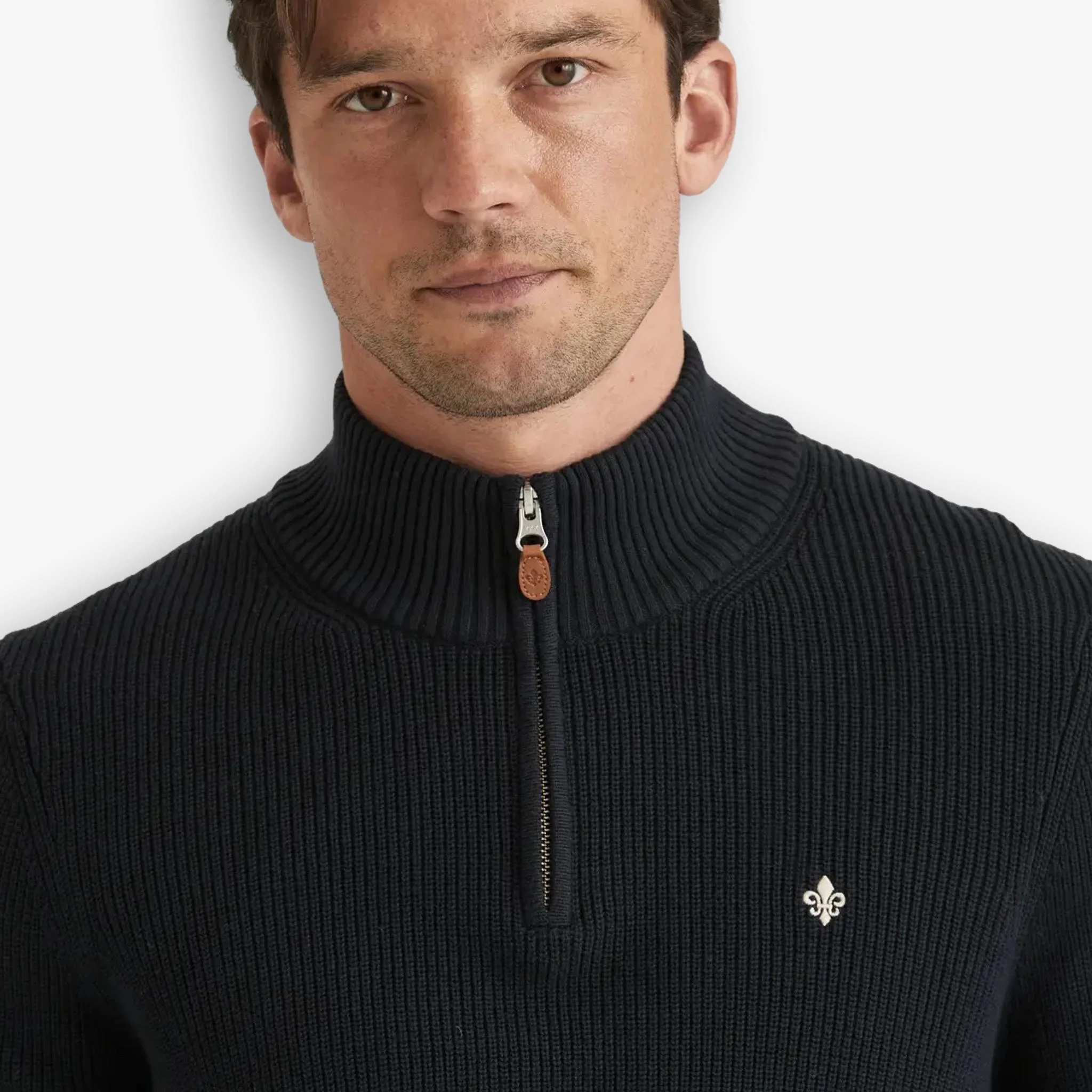 Bernard Cotton Halfzip Blue - Image 4