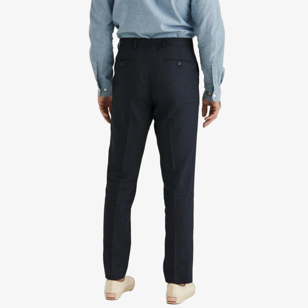 Bobby Linen Suit Trousers Navy - Image 3
