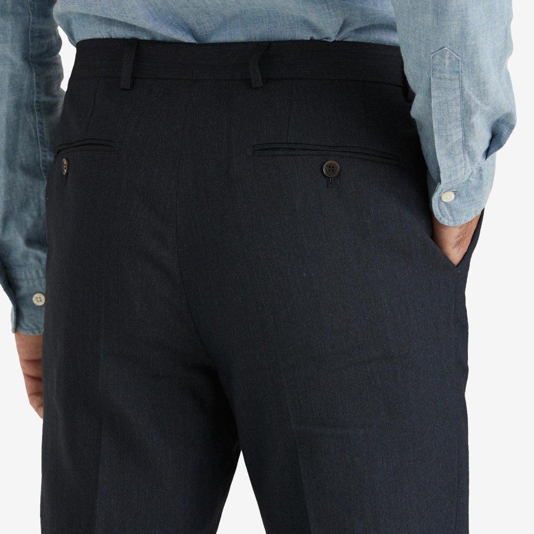Bobby Linen Suit Trousers Navy - Image 4