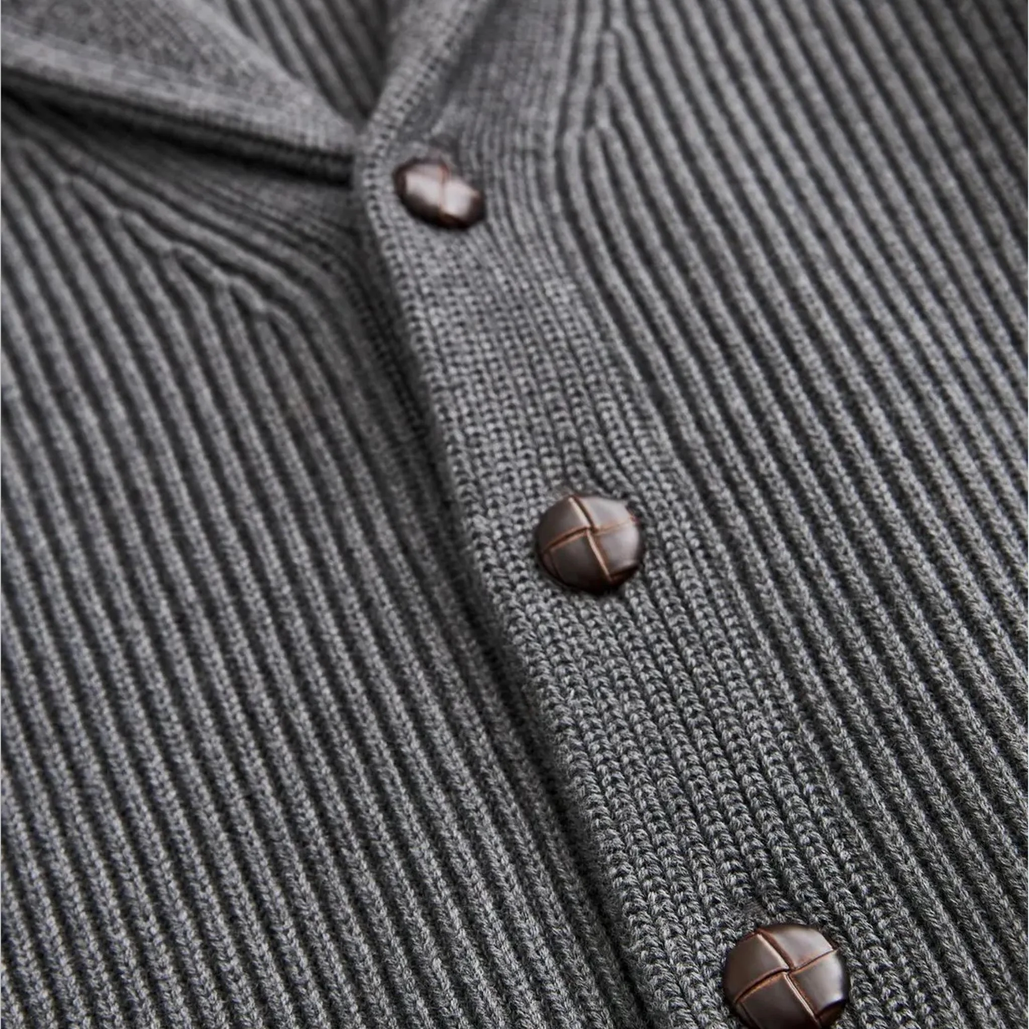 Brayden Shawl Cardigan Grey - Image 6