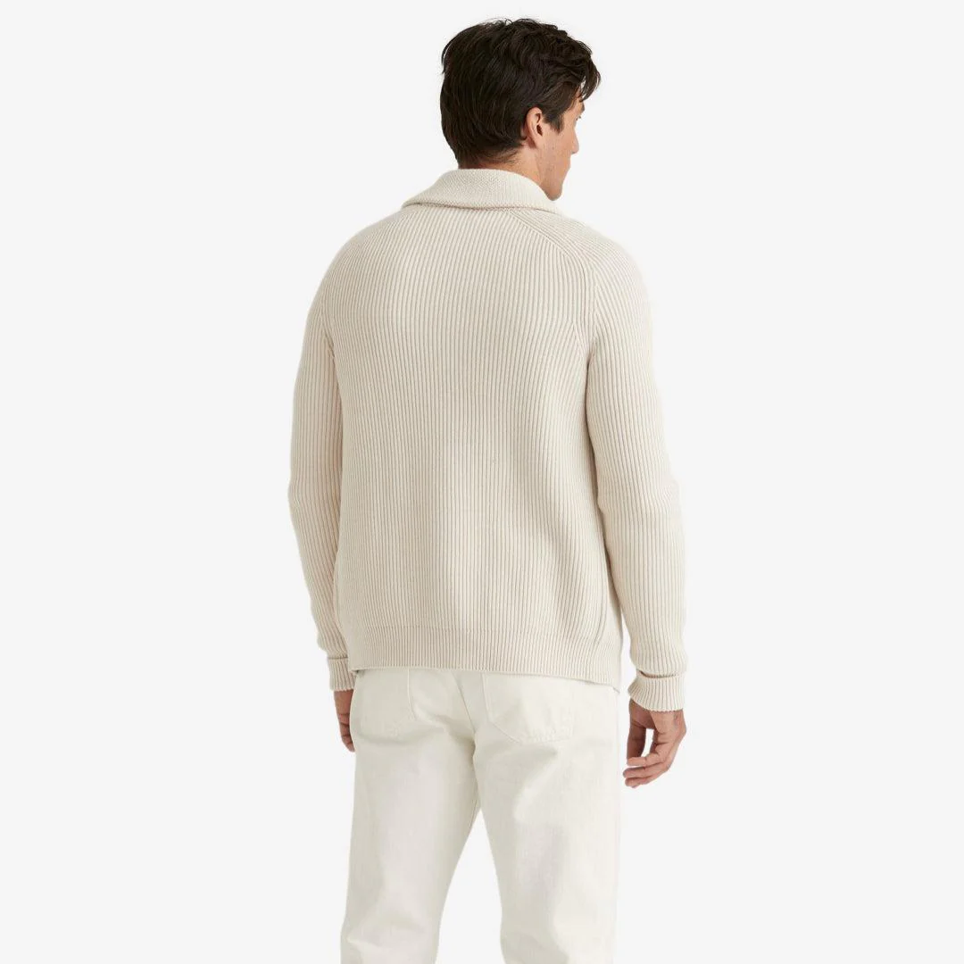 Brayden Shawl Cardigan Offwhite - Image 3