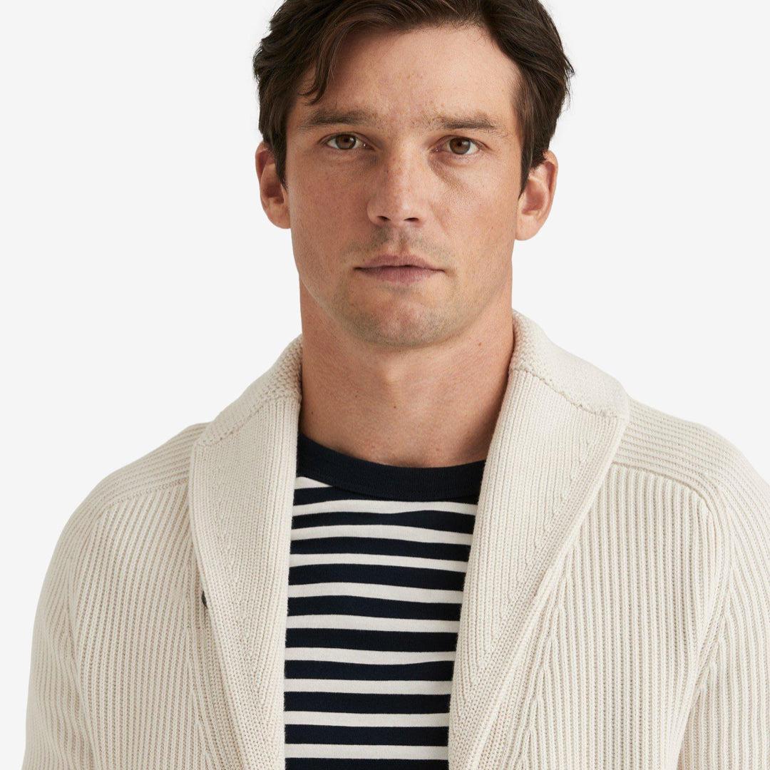 Brayden Shawl Cardigan Offwhite - Image 4