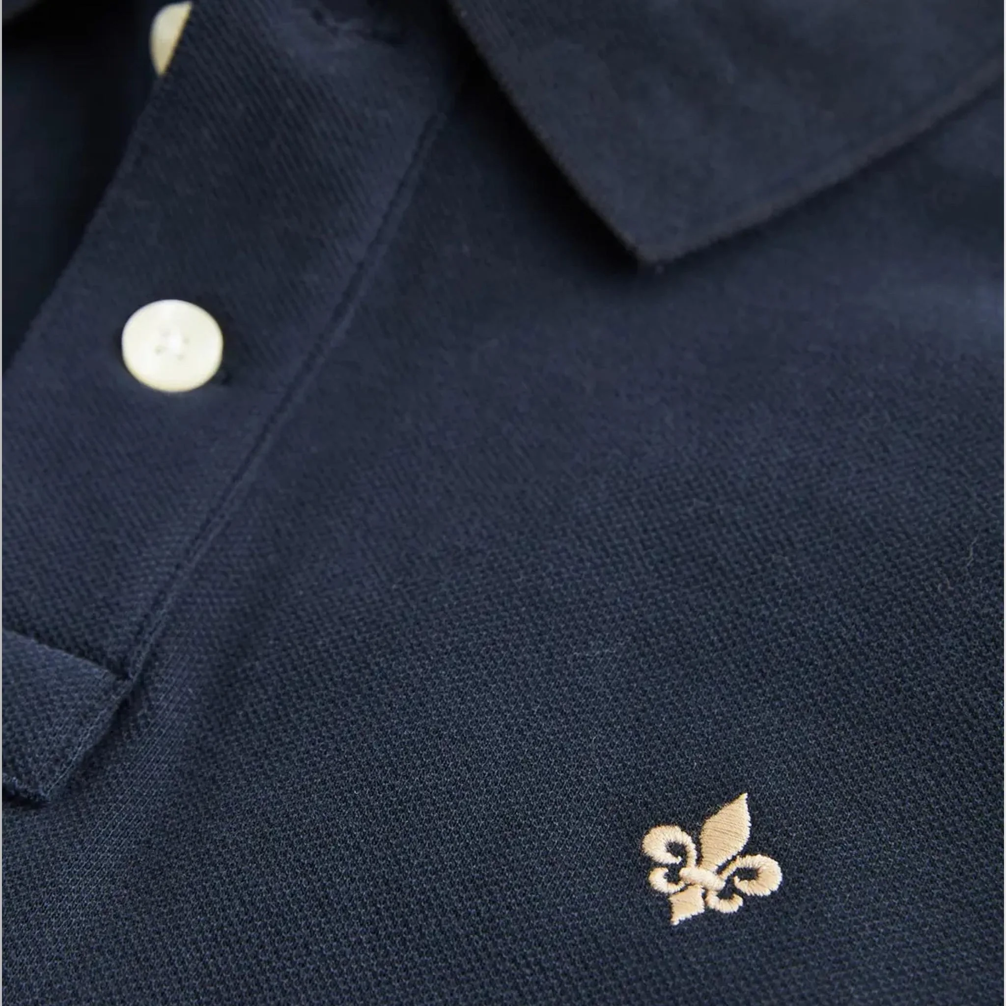 Camden Long Sleeve Polo Blue - Image 7