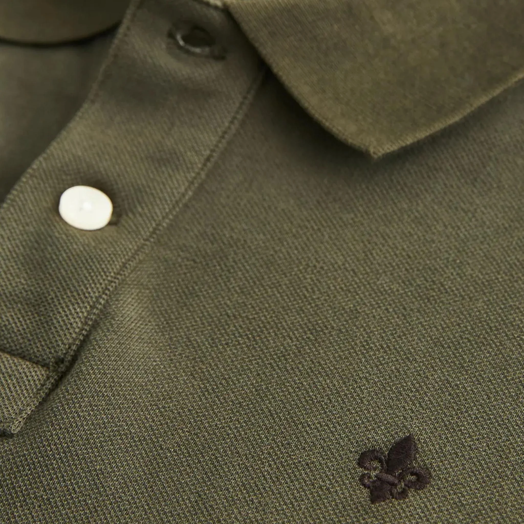 Camden Long Sleeve Polo Olive - Image 6