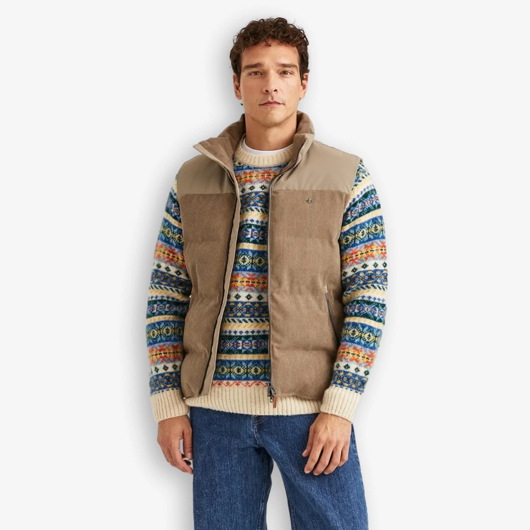 Catton Puffer Vest Khaki - Image 2