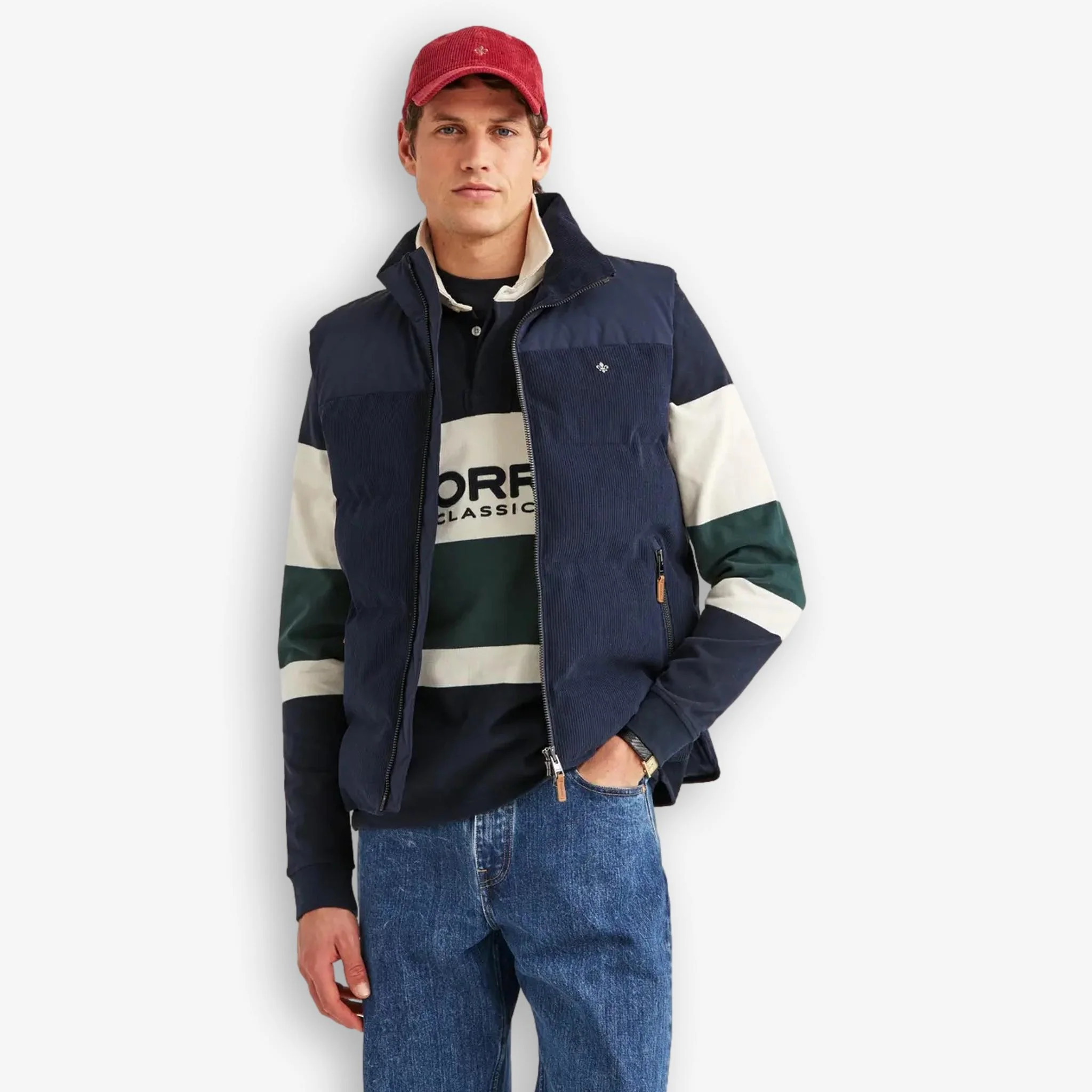 Catton Puffer Vest Navy - Image 2