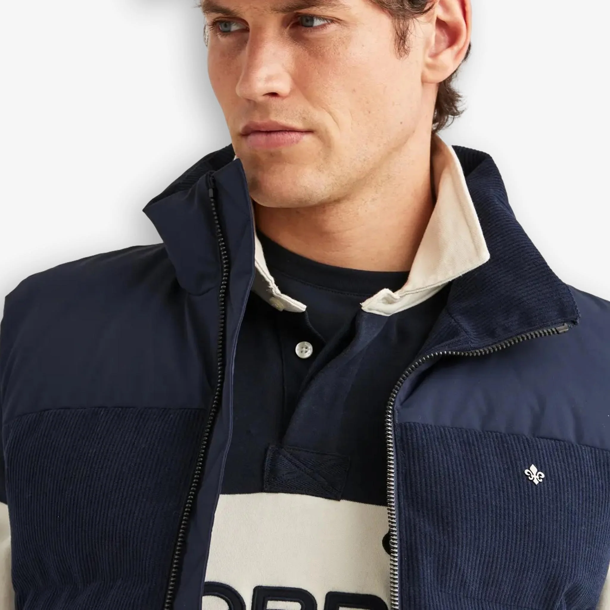 Catton Puffer Vest Navy - Image 5