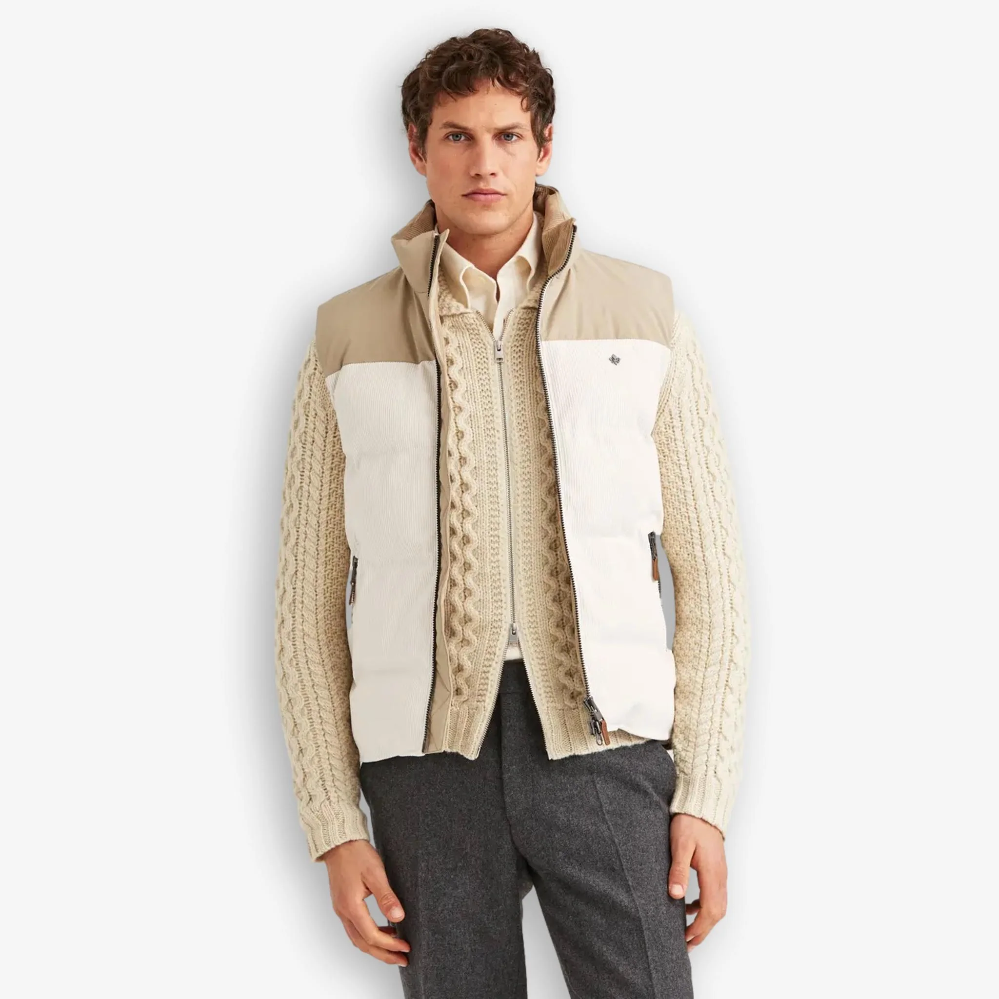 Catton Puffer Vest Offwhite - Image 2