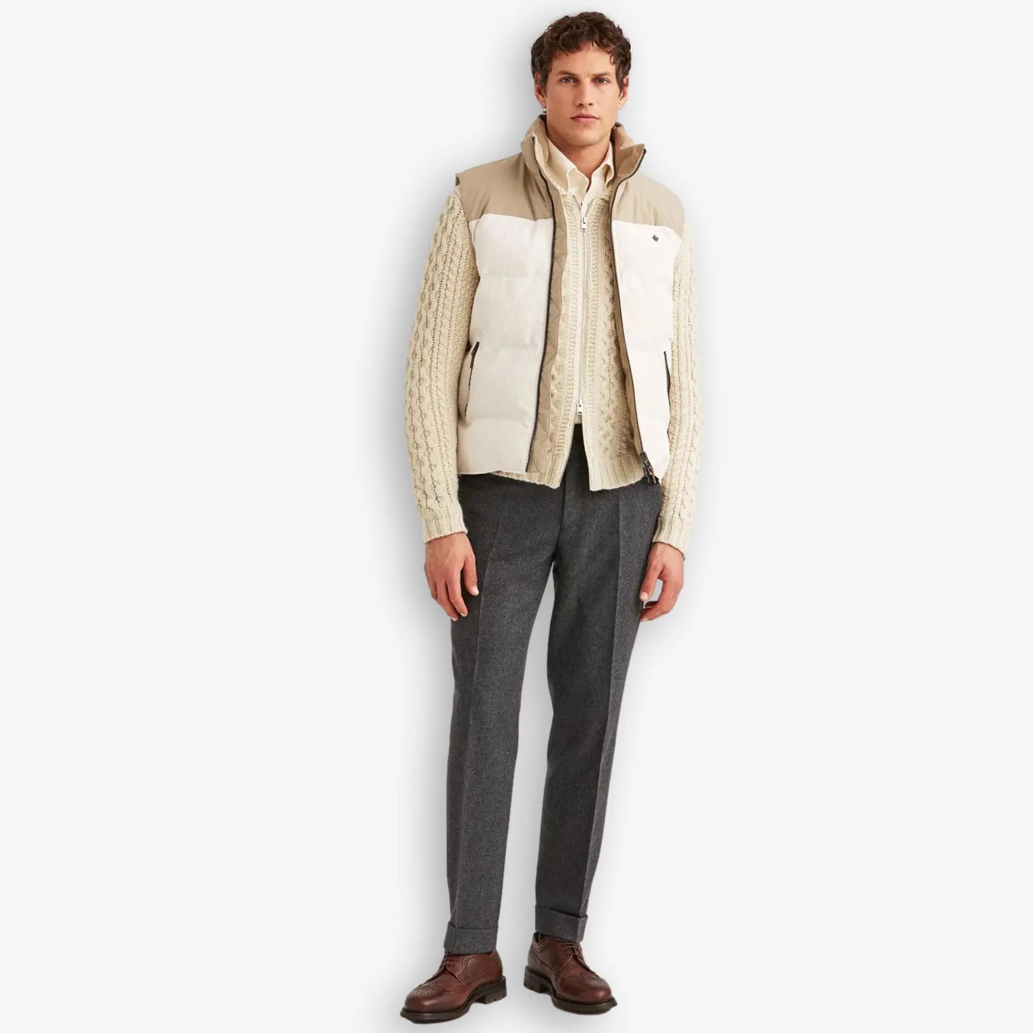 Catton Puffer Vest Offwhite - Image 4