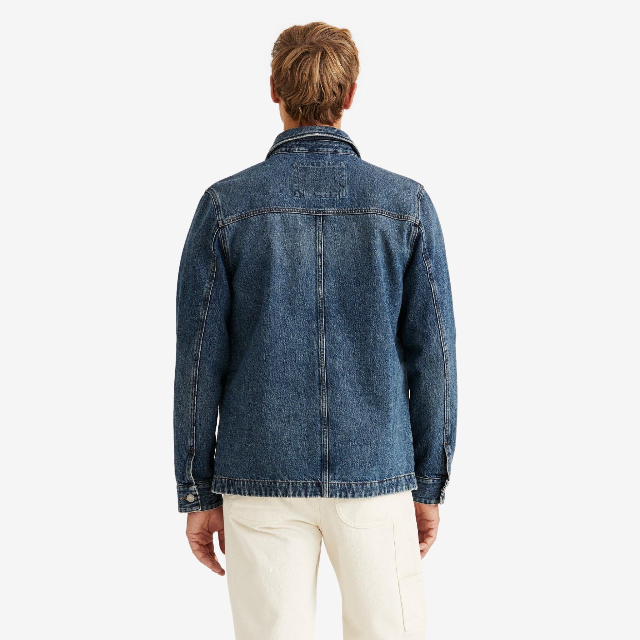 Denim Shirt Jacket Blue - Image 3