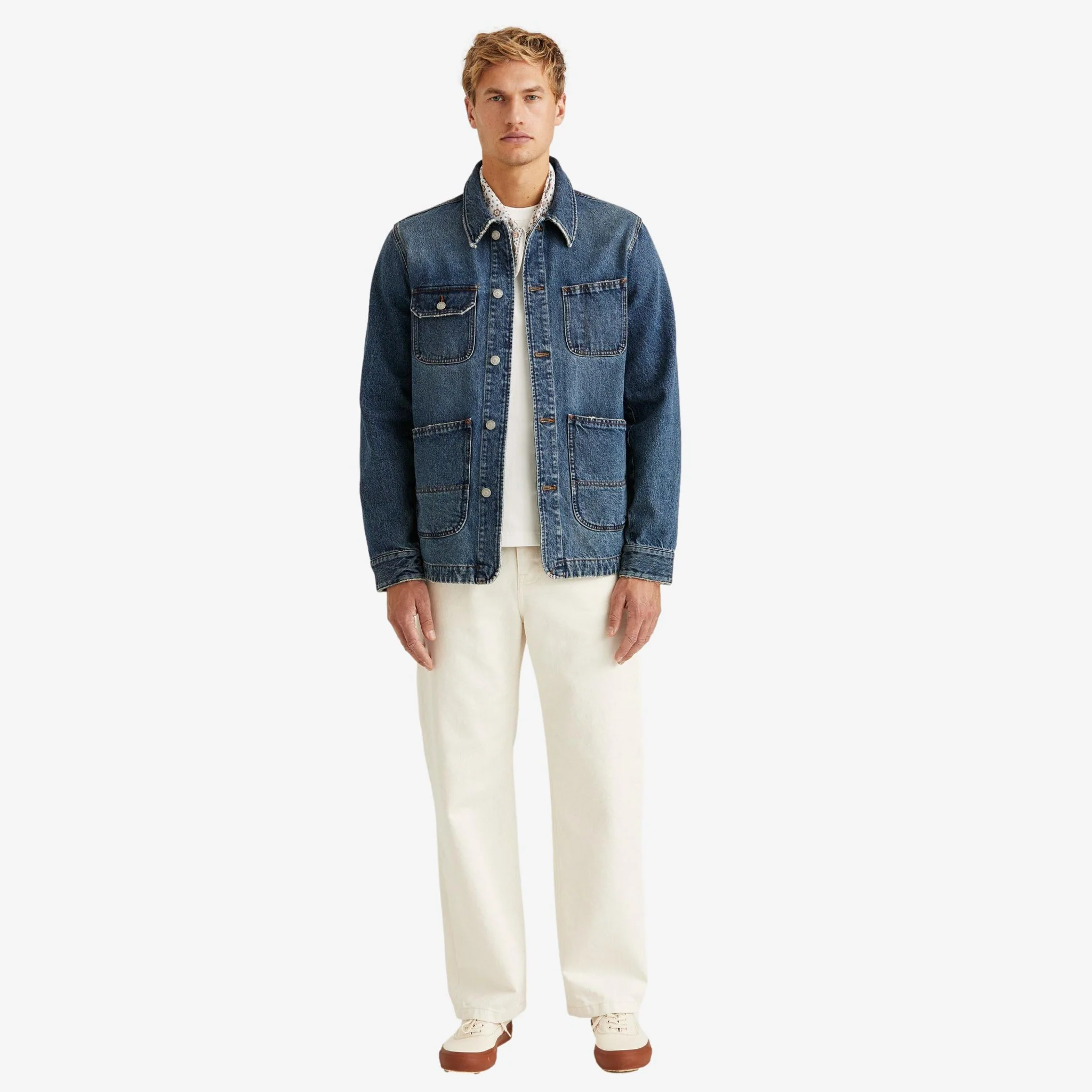 Denim Shirt Jacket Blue - Image 4