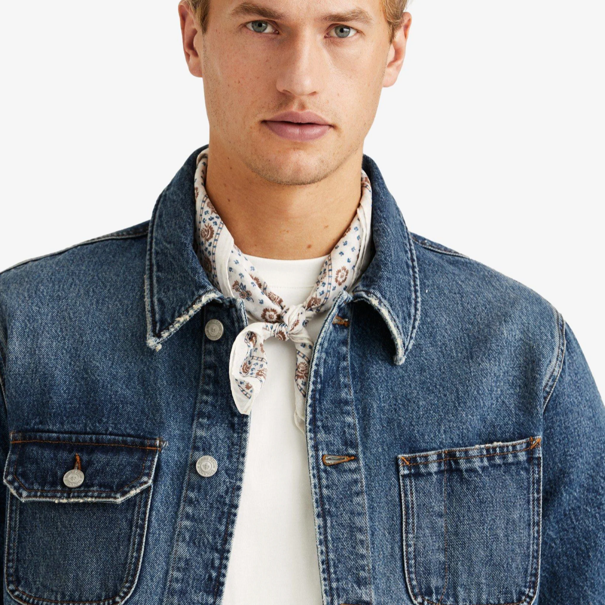 Denim Shirt Jacket Blue - Image 5