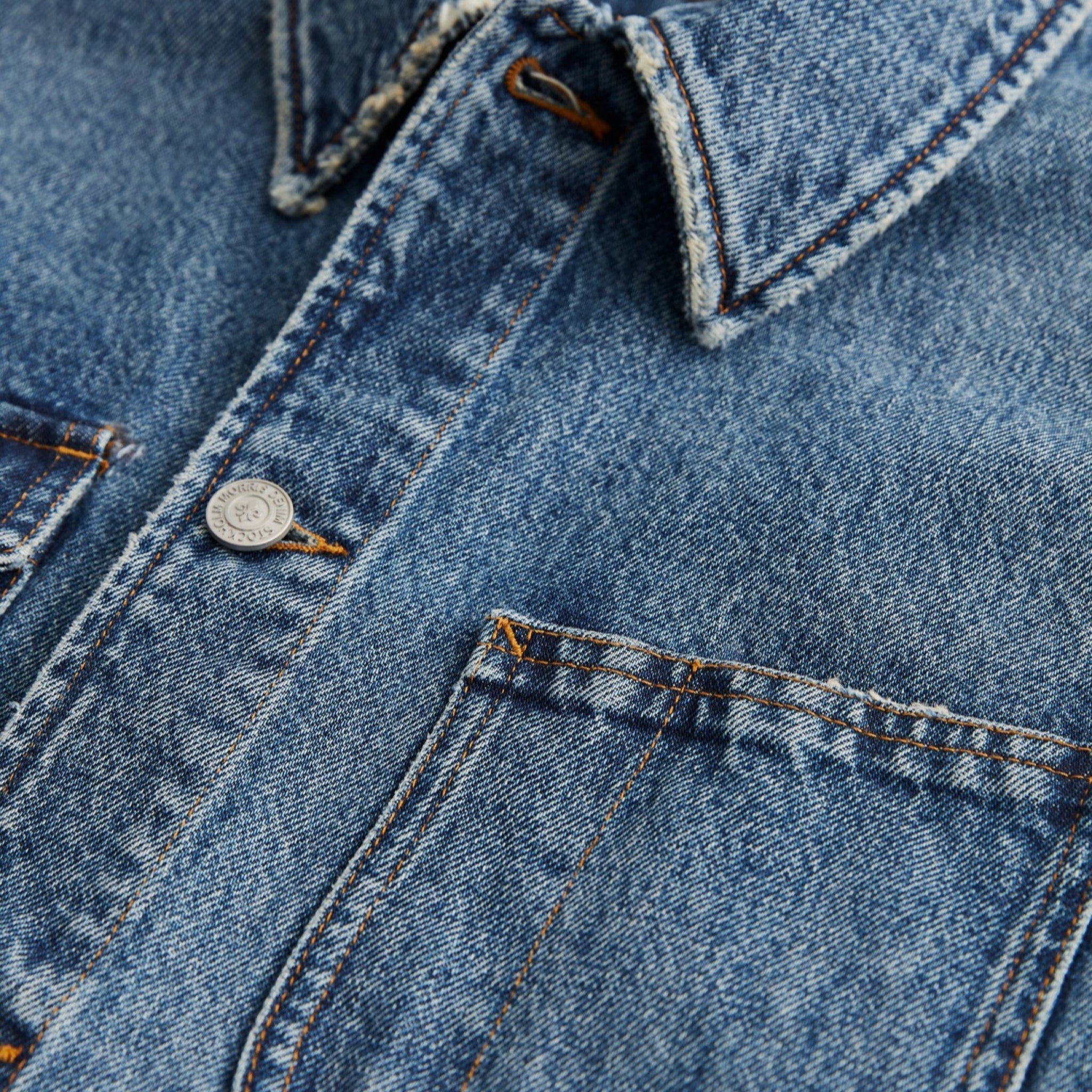 Denim Shirt Jacket Blue - Image 7