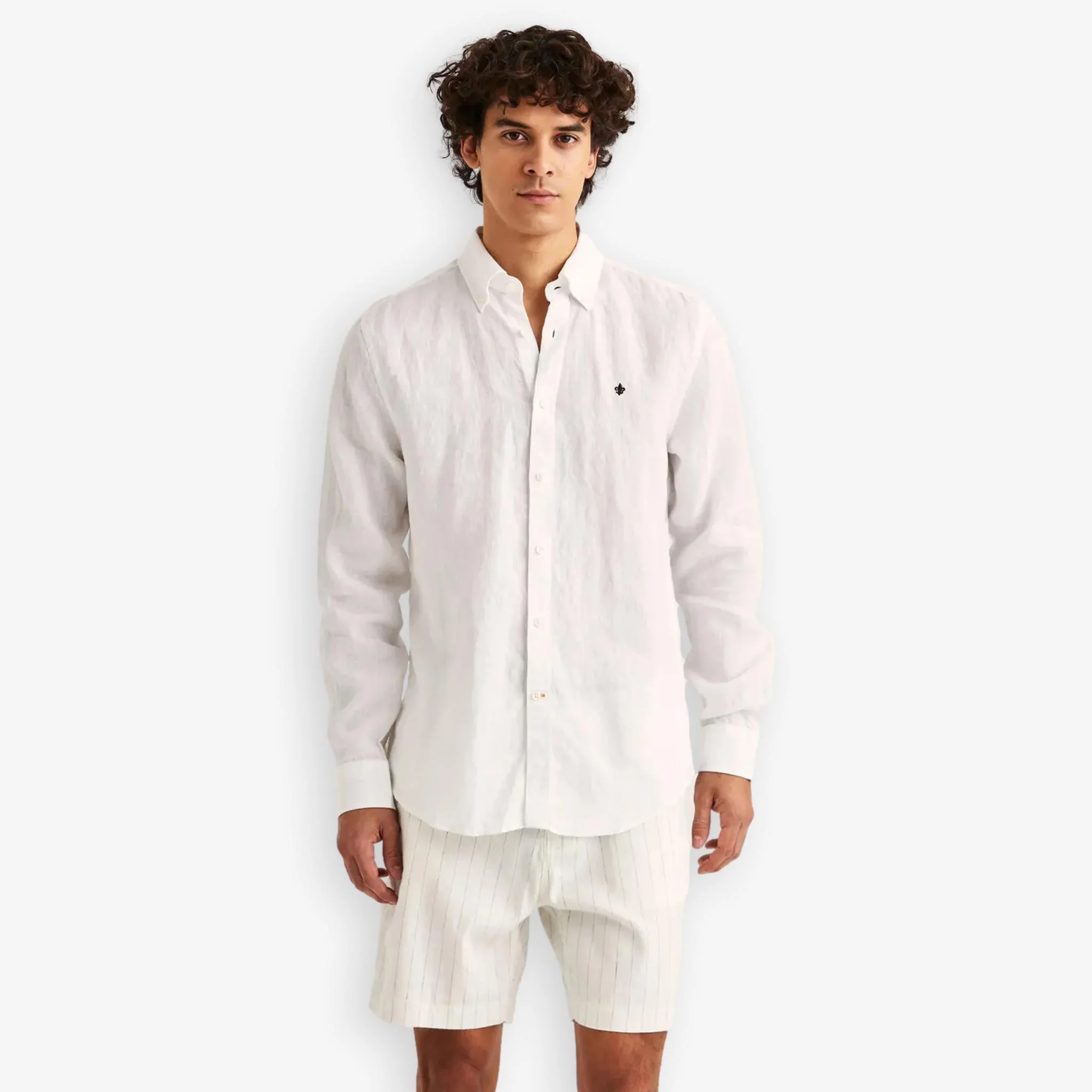 Douglas Linen Shirt Offwhite - Image 2