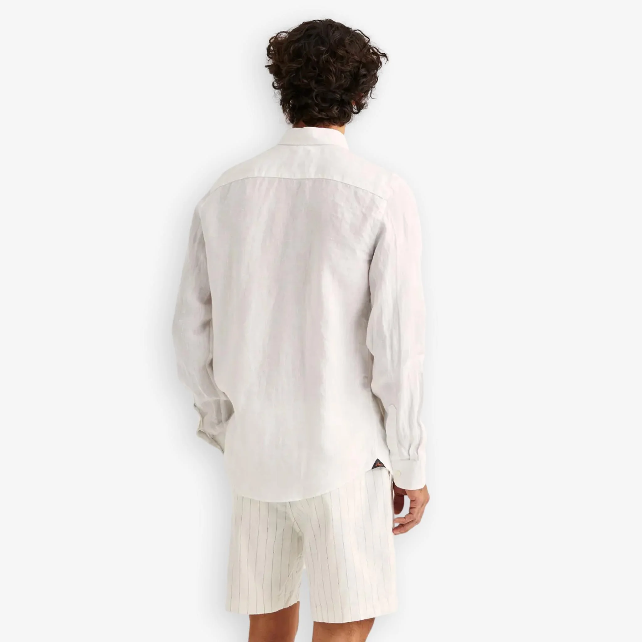 Douglas Linen Shirt Offwhite - Image 3