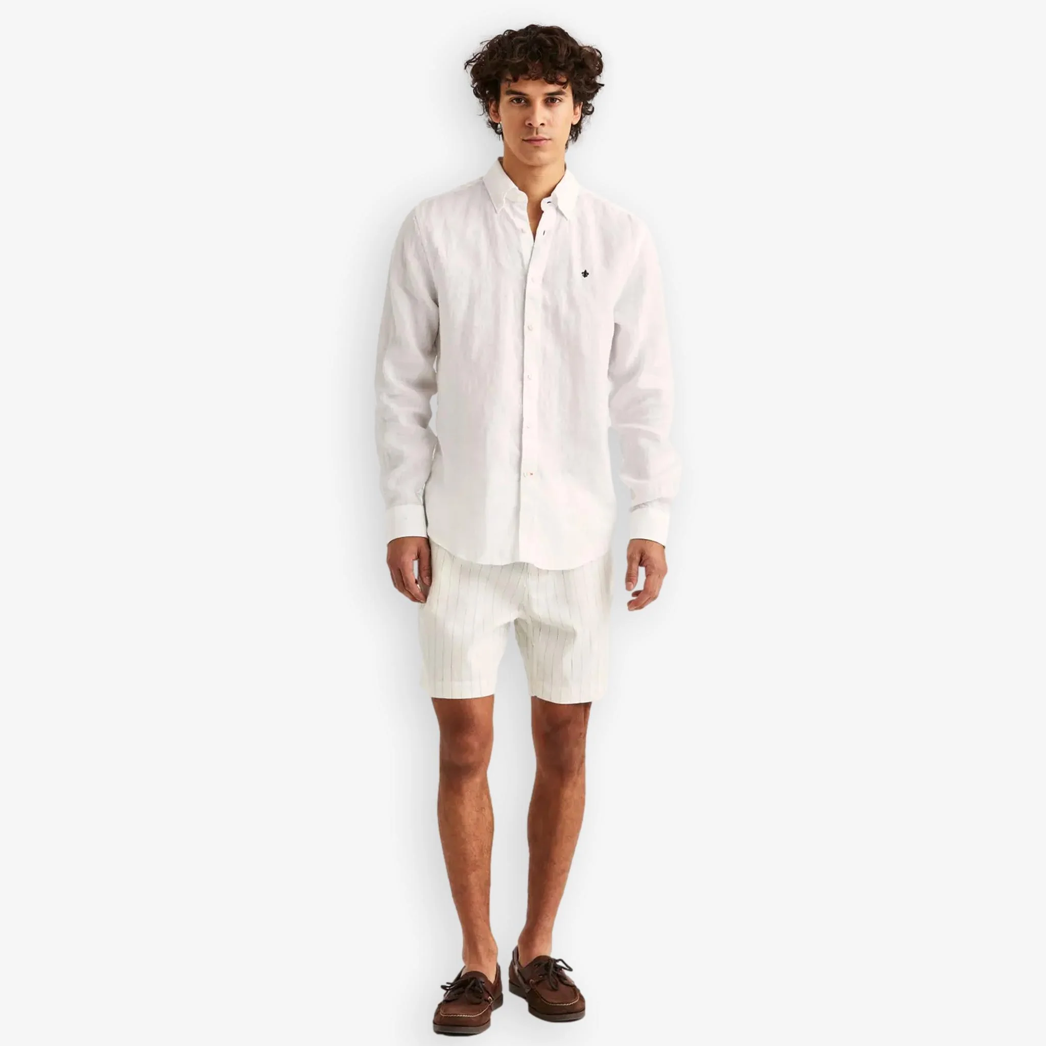 Douglas Linen Shirt Offwhite - Image 4