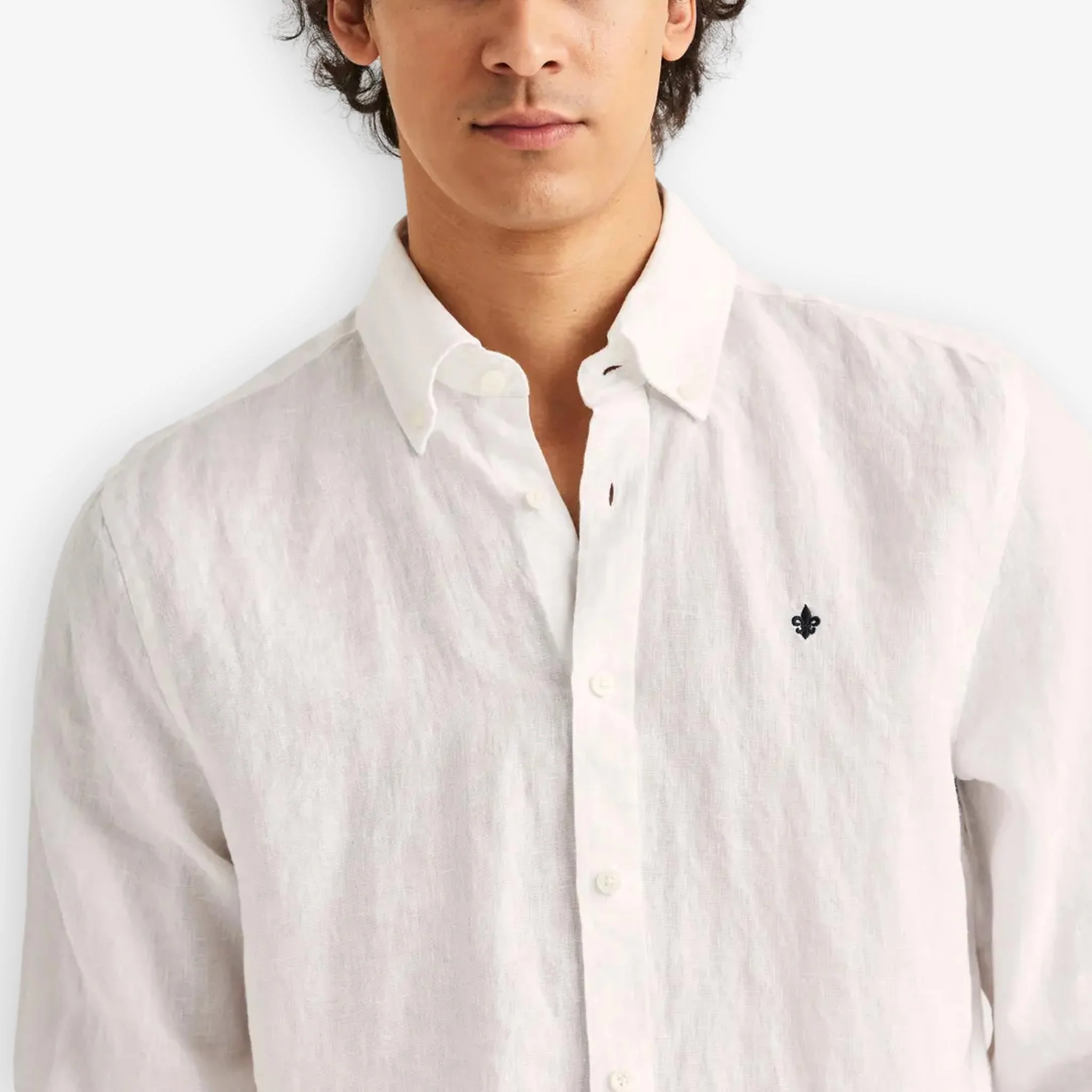 Douglas Linen Shirt Offwhite - Image 5