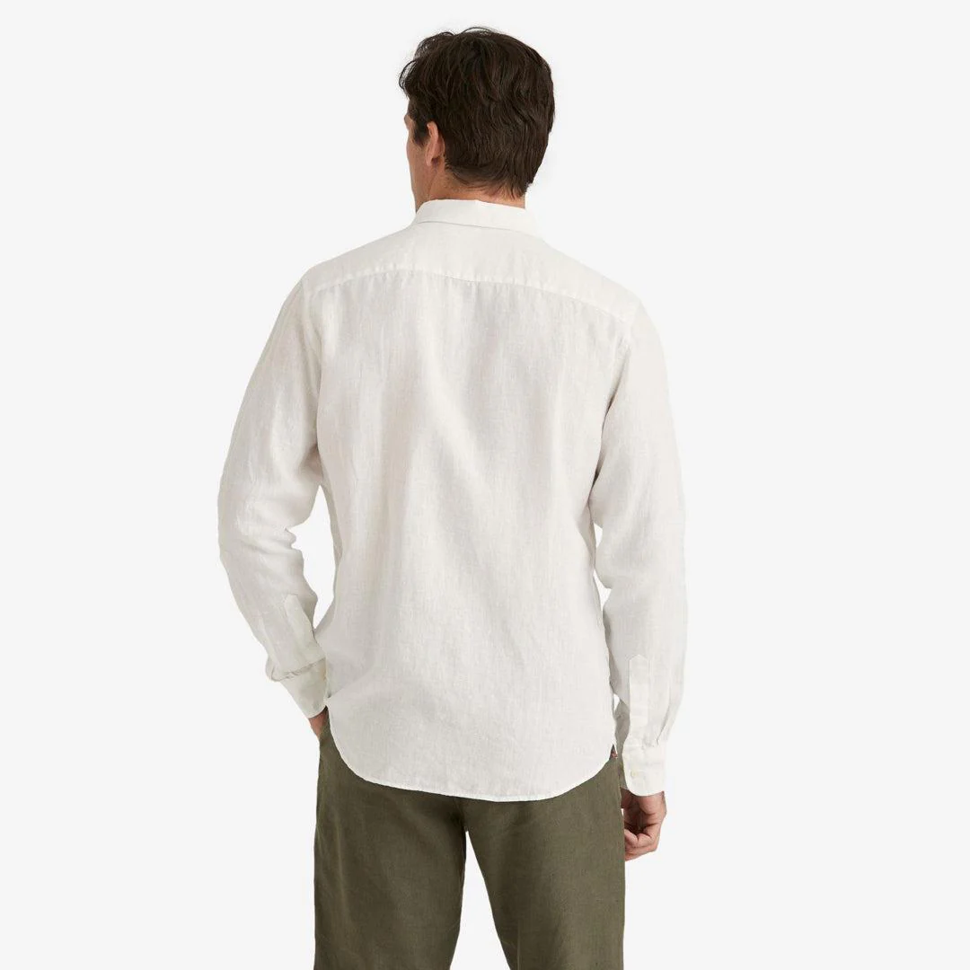 Douglas Linen Shirt White - Image 3